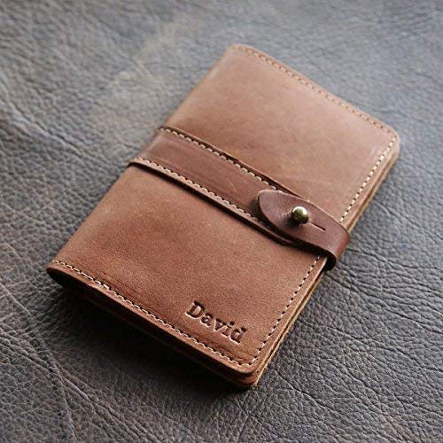 Premium Leather Pocket Journal for Men & Women - The Surveyor Brown Notebook - Perfect for Travel, Business, & Personal Journaling