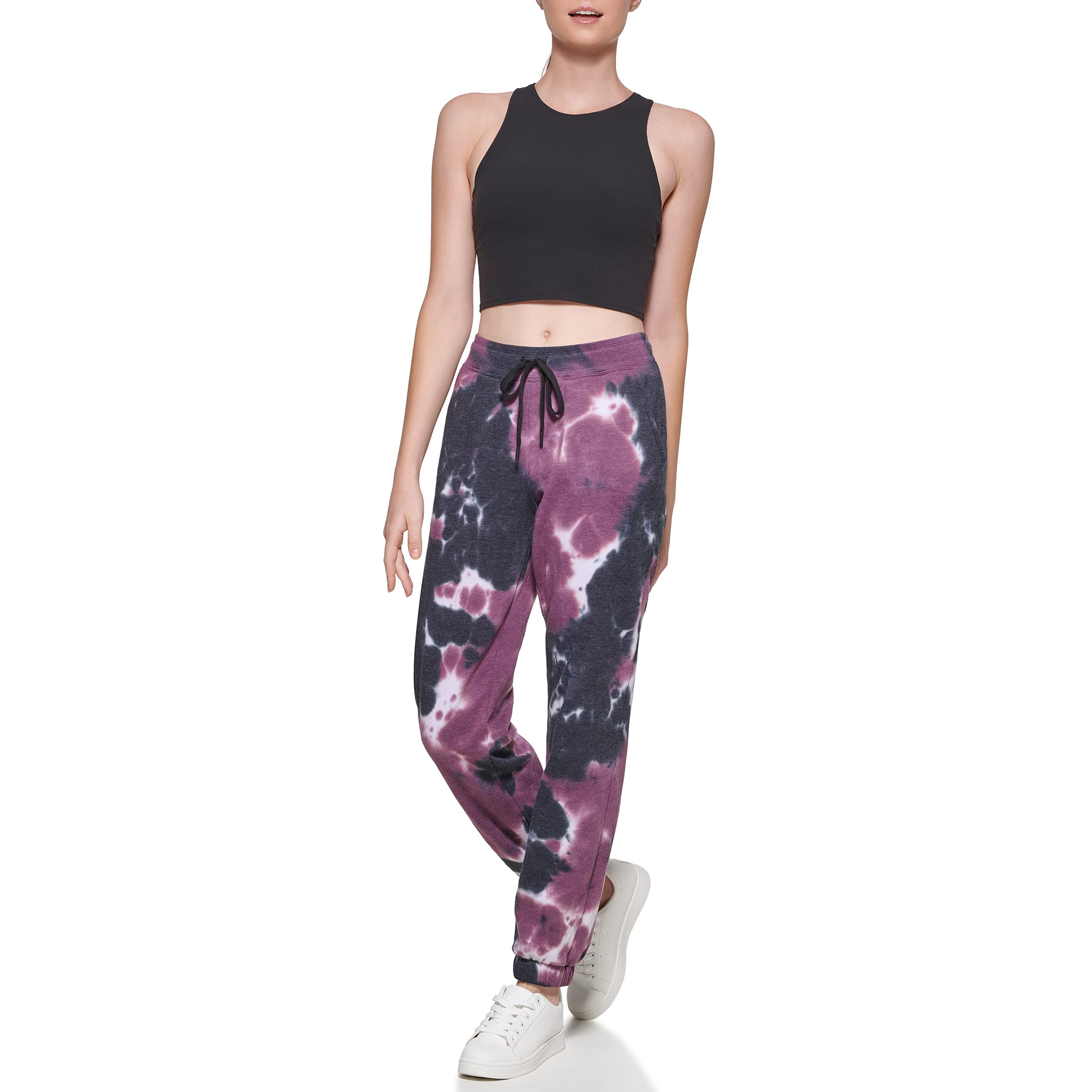 Marc New York Women's Tie Dye Fleece Jogger Sweatpants - Soft Performance Lounge Pants for Yoga, Running & Casual Wear