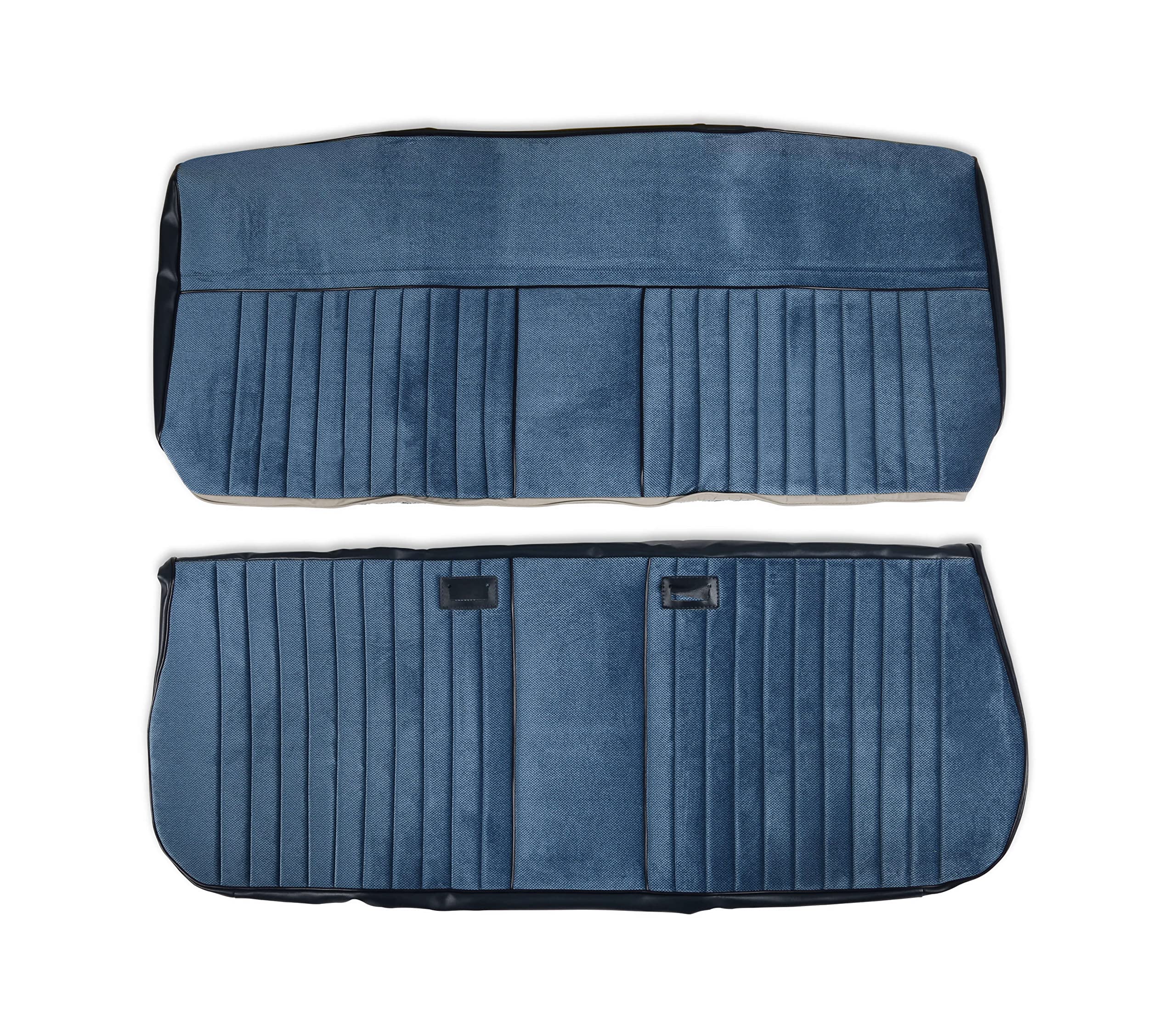 Brothers Trucks 05-322 Deluxe Pleat Cloth/Vinyl Seat Upholstery Kit - Blue/Navy - Perfect for Truck Interior Restoration & Custom Upgrades