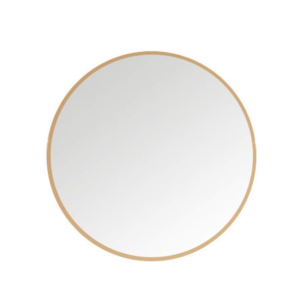 Large Round Wall Mirror with Iron Art Frame - Decorative Vanity Mirror for Bathroom & Dressing Room (23.6/27.6/31.5 Inch, Gold/Black) - Perfect for Home Decor, Makeup Application and Space Enhancement