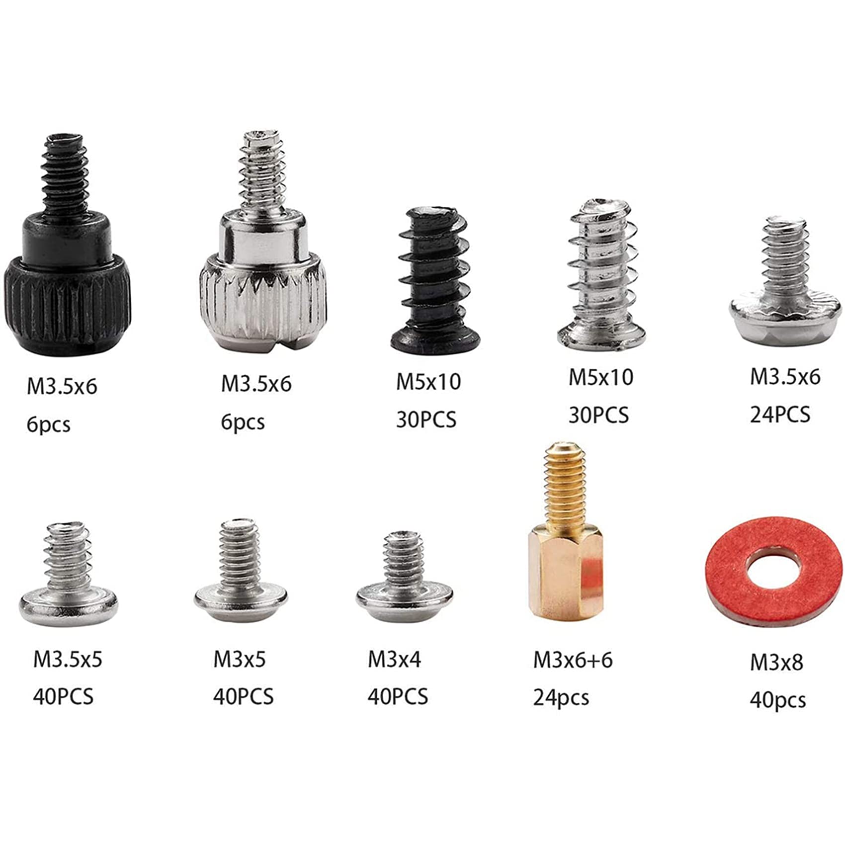 560PCS Computer Screw Standoffs Kit - M3 M3.5 M5 Screws for Hard Drive, PC Case, Motherboard & Fan Installation - Durable Power Supply Mounting Hardware for Computer Build & Repair