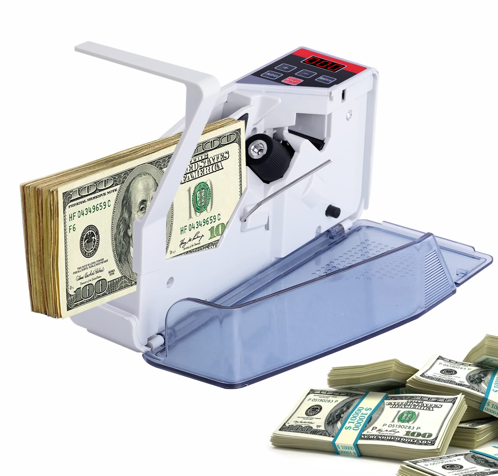 Portable Money Counter Machine - Mini Bill Counter for Cash Counting | Fast & Accurate Currency Counting | Perfect for Banks, Retail Stores & Small Businesses