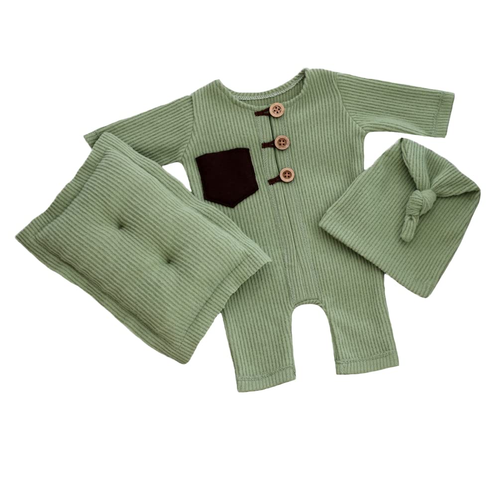 Newborn Photography Outfits for Boys & Girls - Soft Knit Baby Romper Bodysuit - Perfect for Photo Shoots, Christening & First Birthday Parties