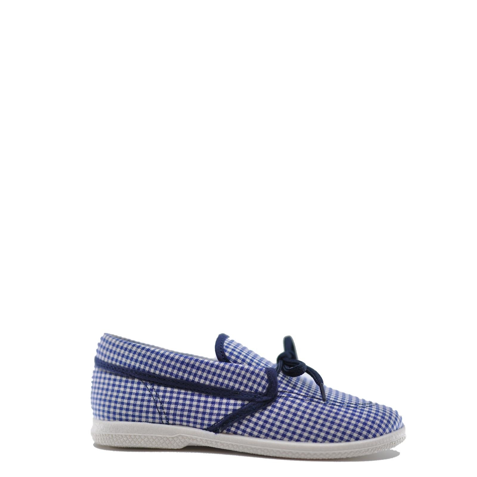 Pepe Navy Gingham Boat Shoes for Men - Classic Comfortable Slip-On Deck Shoes | Perfect for Sailing, Boating & Casual Summer Wear