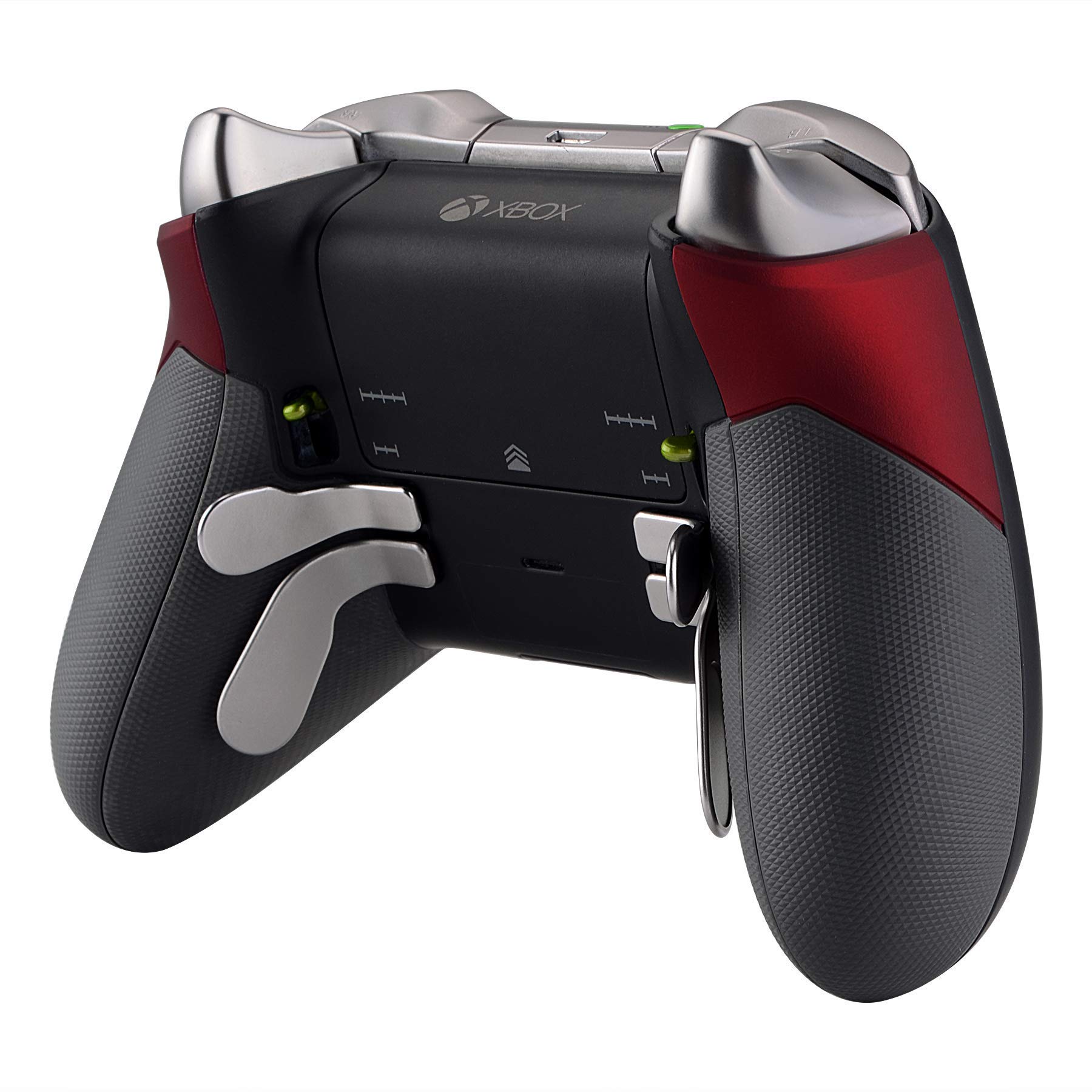 eXtremeRate Shadow Red Replacement Faceplate Shell Side Rails for Xbox One Elite Controller (Model 1698) - DIY Customization for Gaming Enthusiasts - Perfect for Controller Repair, Modding, and Personalization (Controller & Back Shell NOT Included)