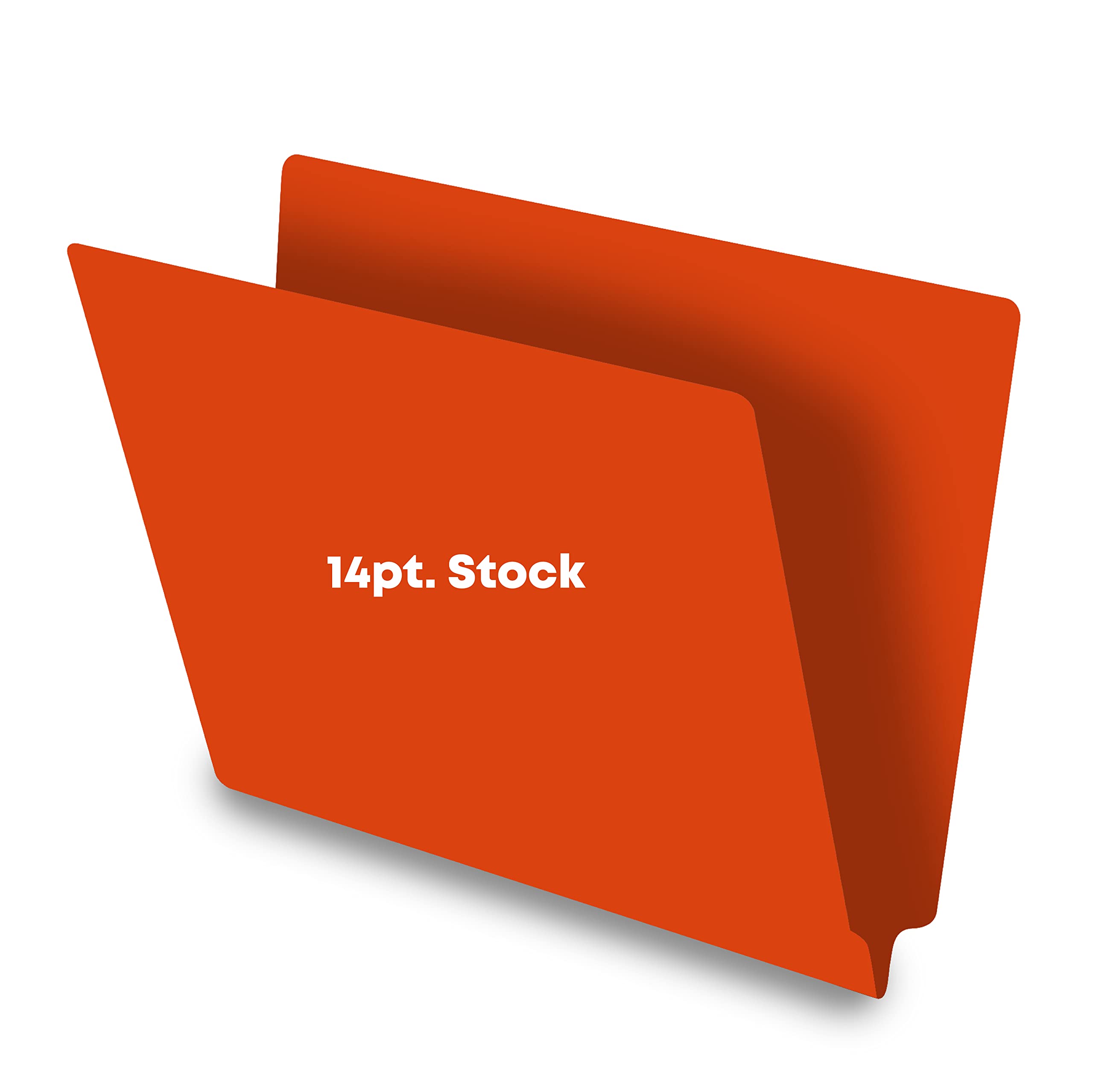 Premium Orange Legal Size File Folders - 14pt Reinforced End Tab Folders, Pack of 250 - Perfect for Medical Offices, Law Firms & Document Organization