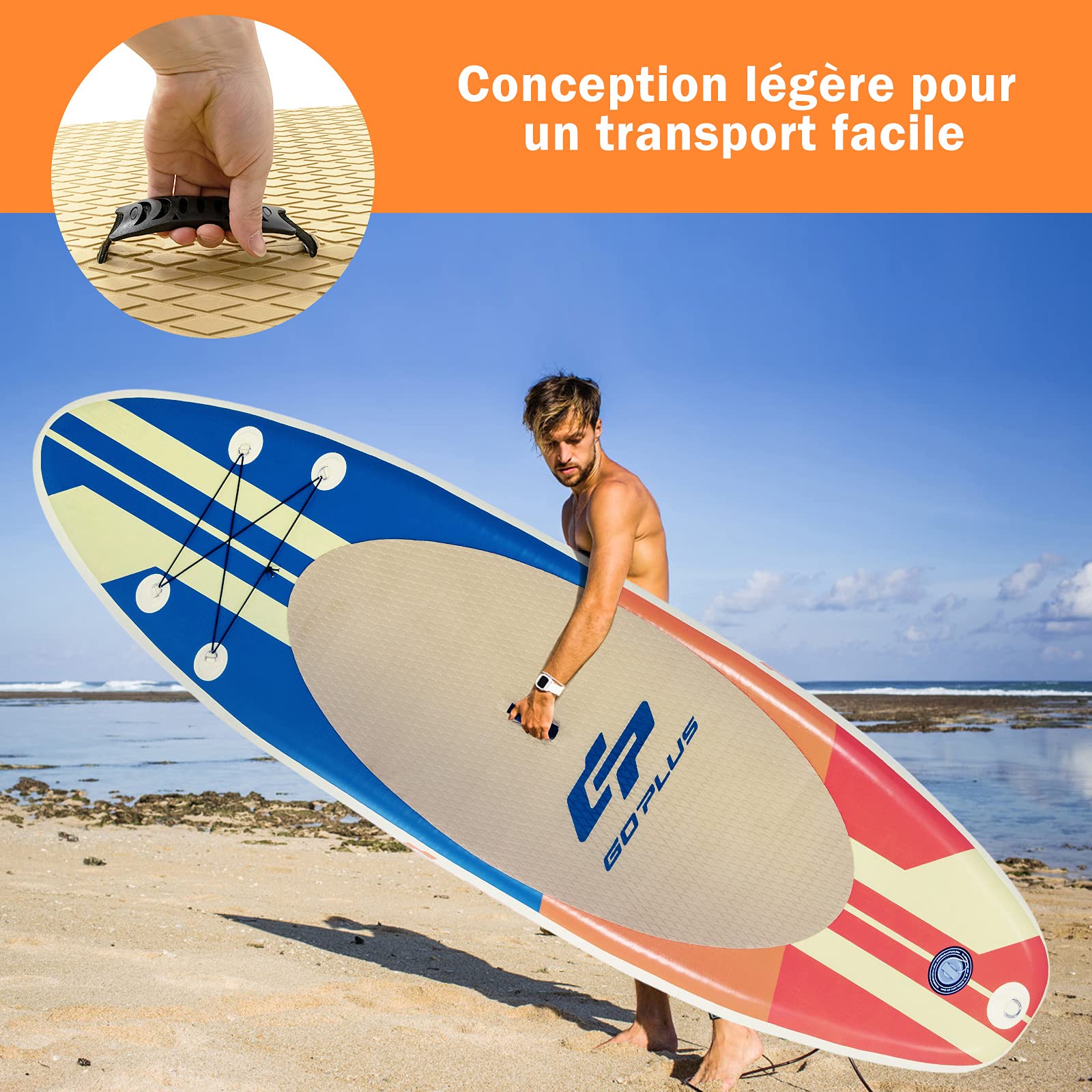 COSTWAY Inflatable Stand Up Paddle Board with Complete Accessories & Carry Bag | Non-Slip Deck for Paddling, Surfing, Fishing & Water Yoga | 297-335cm Multiple Sizes | Perfect for Lakes, Rivers & Ocean Recreation