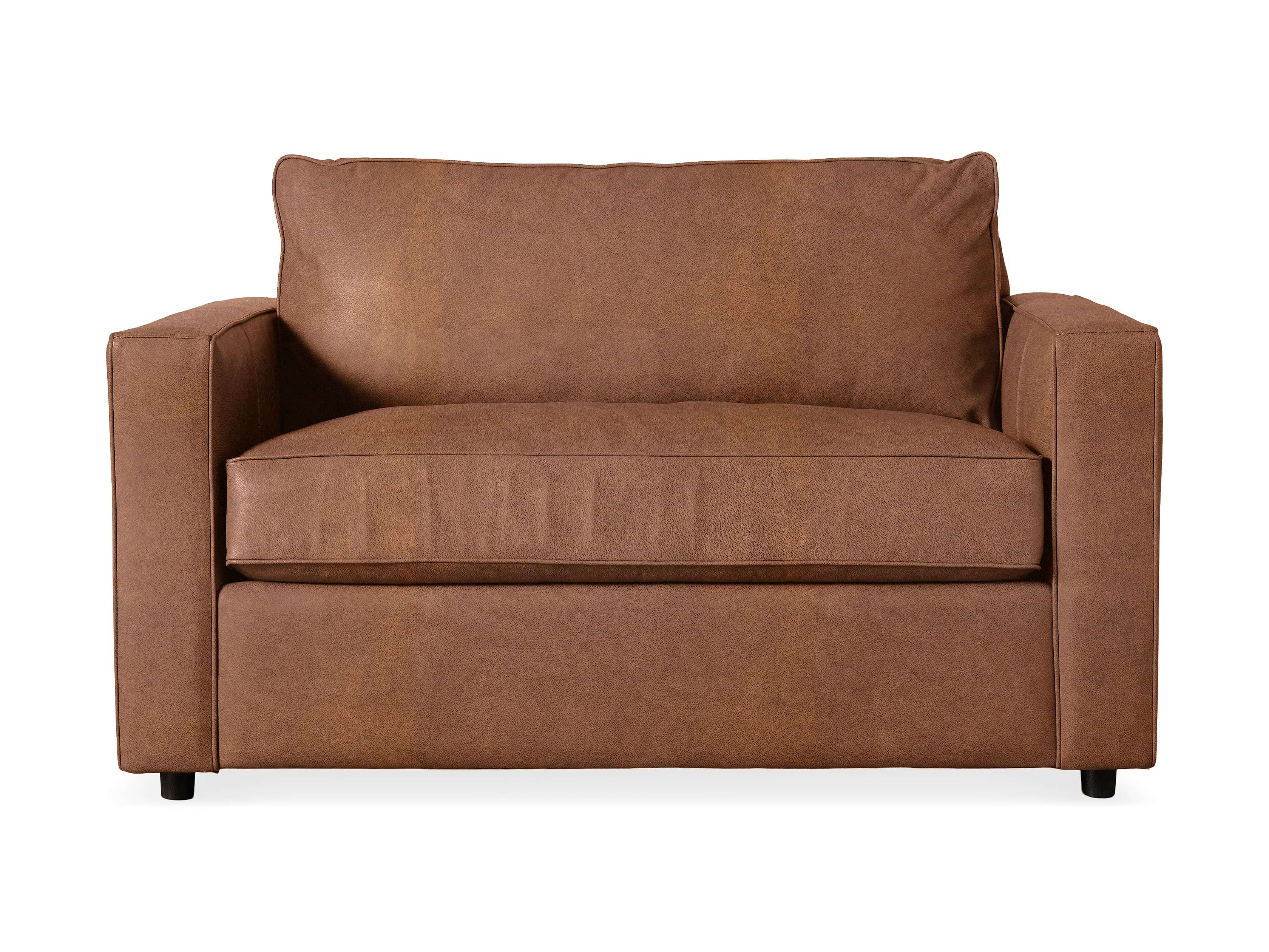Filmore Genuine Leather Twin Air Sleeper Chair - Comfortable Convertible Sofa Bed for Guest Room, Living Room & Small Spaces - Perfect for Sleepovers & Relaxing
