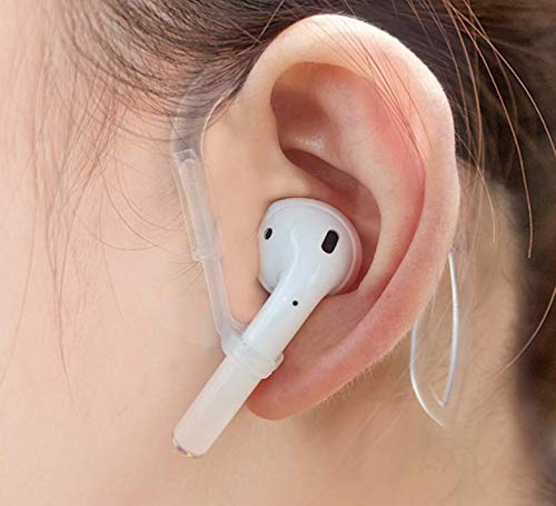 Airpod 1 & 2 Ear Hooks - Anti-Slip Silicone Ear Loops (2 Pairs) for Secure Fit During Workouts