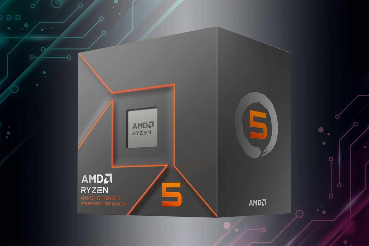AMD Ryzen 5 8500G 6-Core 12-Thread Desktop Processor - High Performance CPU for Gaming, Streaming & Content Creation