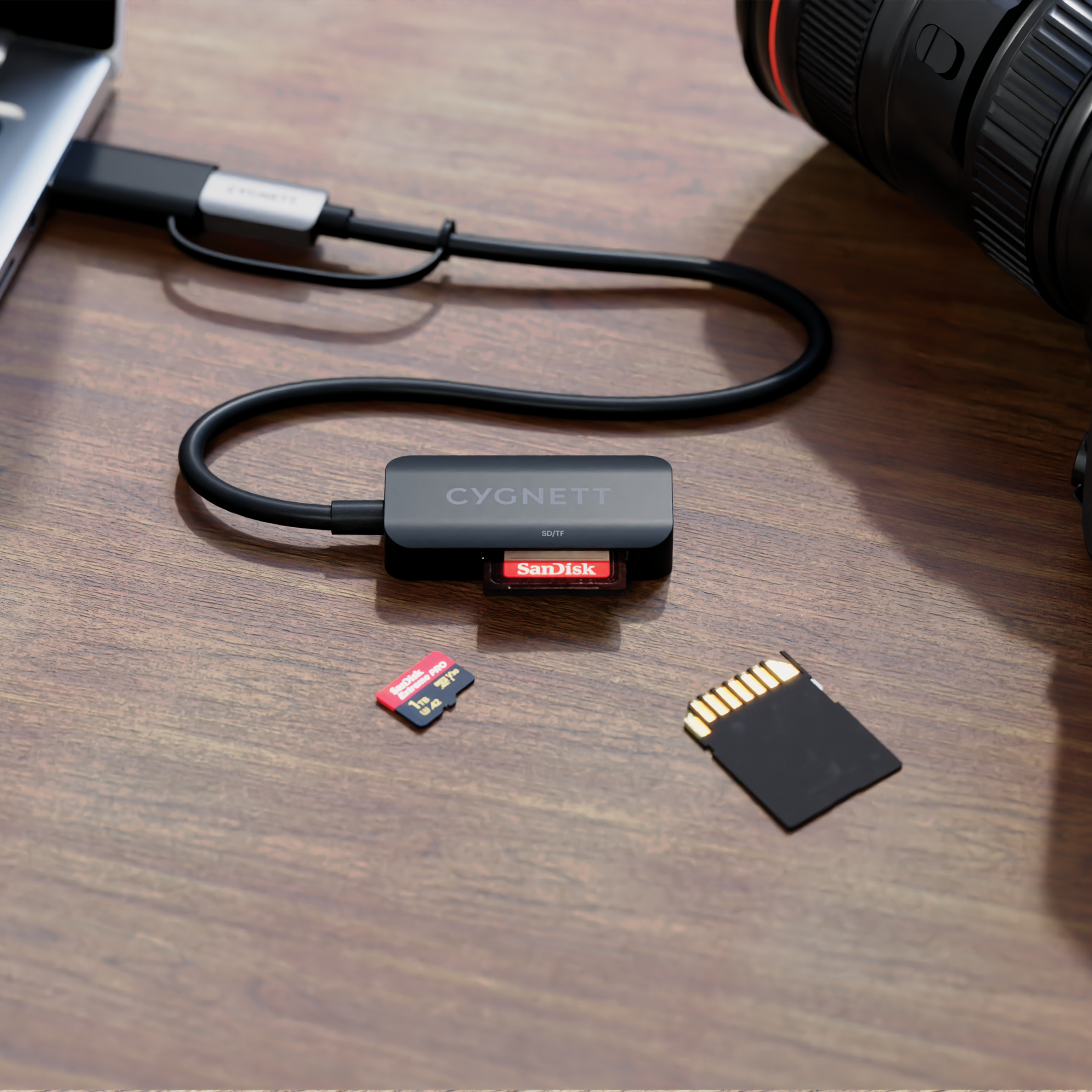 USB C to SD & Micro SD Card Reader Adapter - High Speed Data Transfer for MacBook, iPad Pro, Galaxy - Perfect for Photography, Video Editing & File Backup