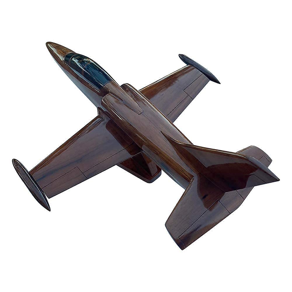 L-39 Albatros Wooden Mahogany Desktop Model Airplane - Handcrafted Mahogany Wooden Aircraft Display for Office Desk, Home Decor & Aviation Enthusiasts Collection