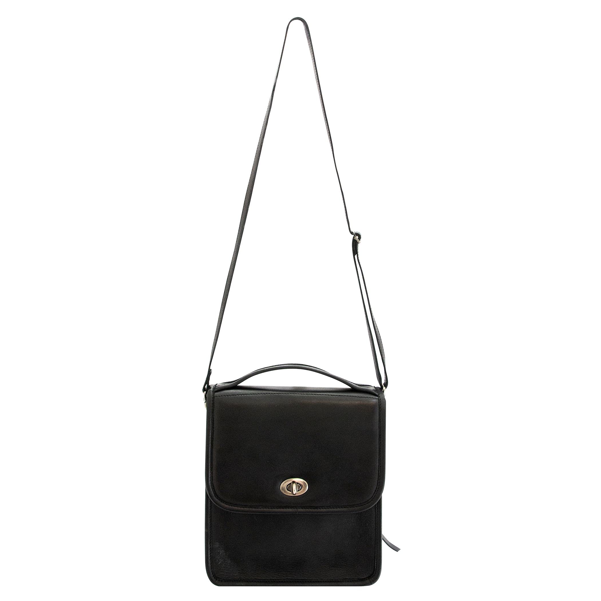Smith & Wesson Vintage Crossbody Concealed Carry Purse - Distressed Leather CCW Bag for Women - Black | Everyday Use, Travel & Outdoor Activities