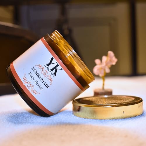 Yuvakaya Kumkumadi Body Butter - Ayurvedic Moisturizing Cream for Dry Skin | Natural Skin Care for Women & Men | Perfect for Daily Hydration & Massage Therapy