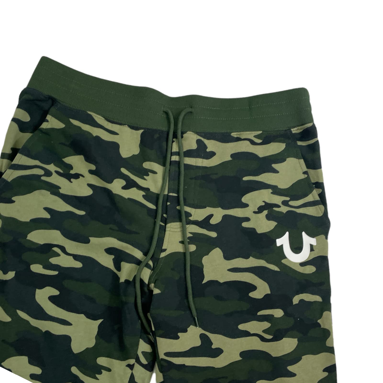 True Religion Men's Horseshoe Jogger Sweatpants - Camo Athletic Lounge Pants with Stretch Fabric & Signature Logo (Large, Camouflage) | Gym Workouts, Running, Casual Wear, Street Style & Home Comfort
