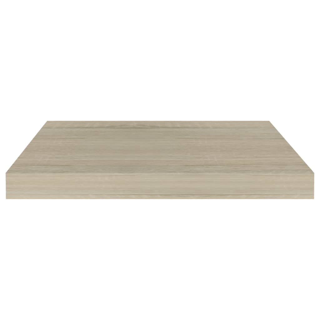 Floating Wall Shelves Set of 4 - Natural Oak MDF Shelves 19.7