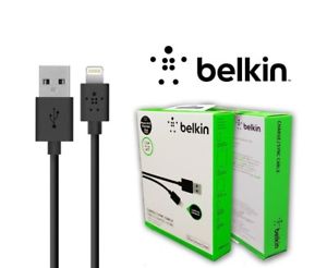 Belkin Lightning to USB Sync & Charge Cable 3M (10ft) - Fast Charging & Data Transfer for iPhone, iPad, iPod - Durable Nylon Braided (Black) - Perfect for Home, Office & Travel Use