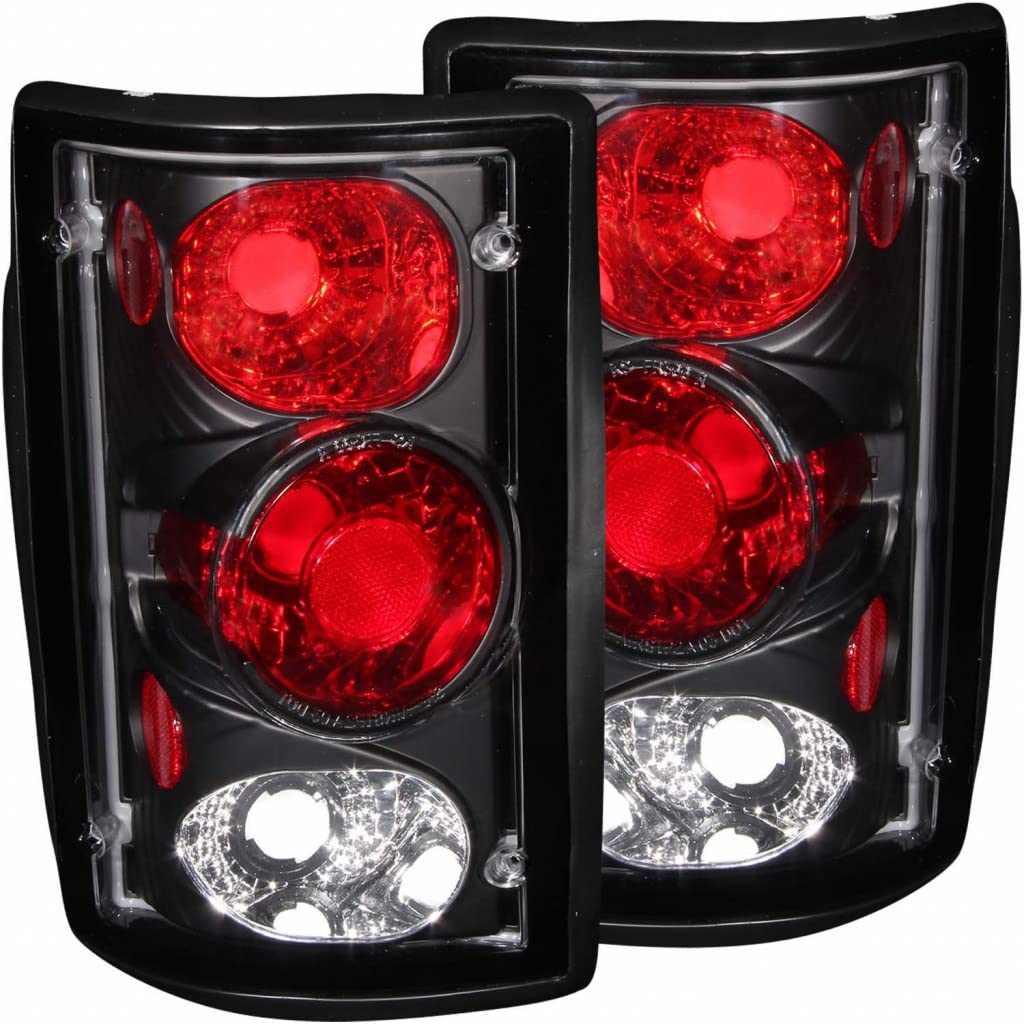 ANZO Black Tail Lights for 1995-2002 Ford E-150 Econoline - Replacement LED Brake Lights (Pair) | Part #211051 | Perfect for Truck Upgrades & Nighttime Safety