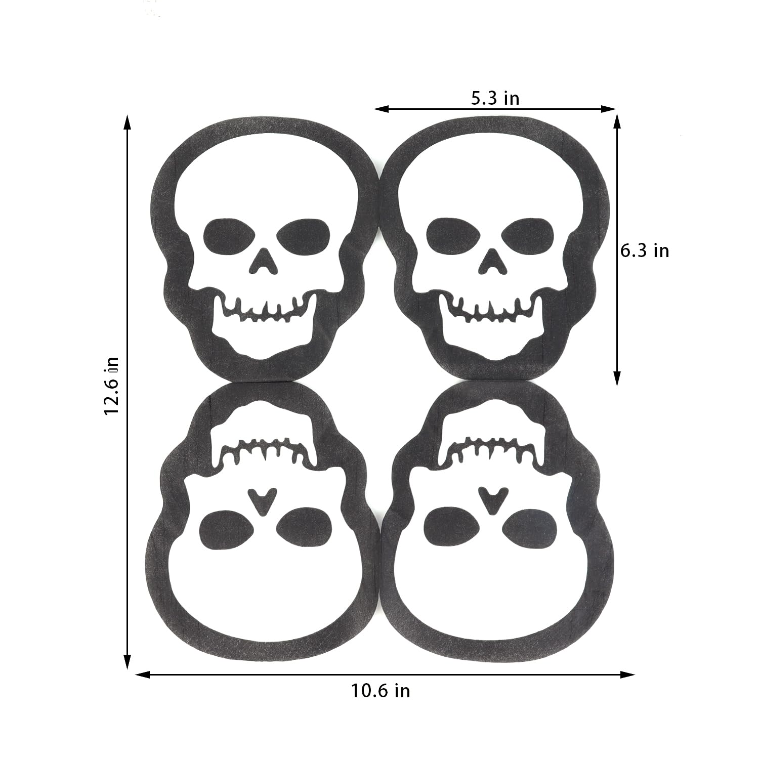 50 Pack Halloween Skull Disposable Paper Napkins - Spooky Party Supplies for Halloween Decorations, Table Settings & Party Favors | Perfect for Halloween Parties, Trick-or-Treat Events & Themed Gatherings