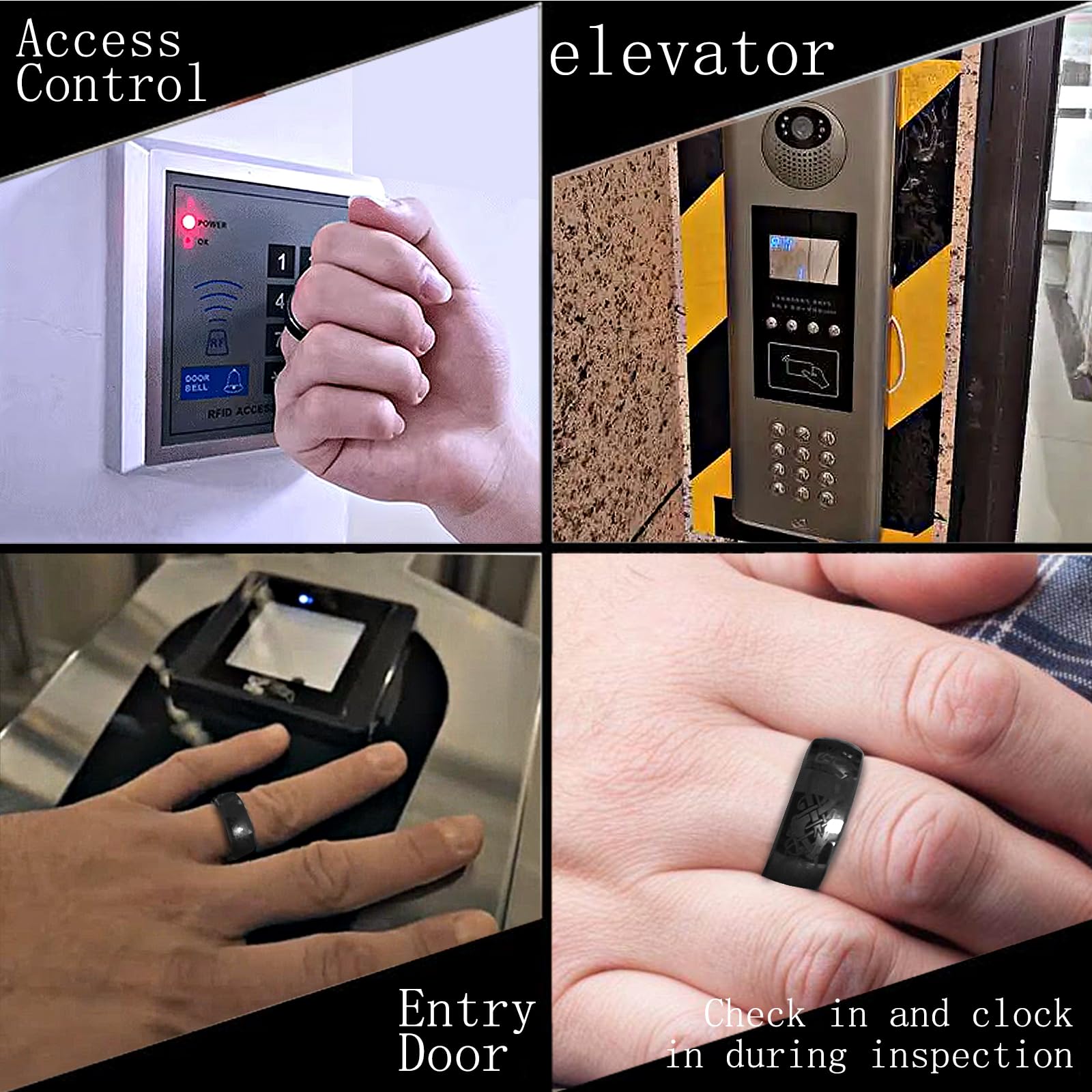 T5577 RFID 125kHz Rewritable Ceramic Ring with Dragon Design - Clone EM4100 Cards for Cabinet Locks & Key Access (White, Size US9) - Perfect for Home Security, Office Access Control & Hotel Key Cards