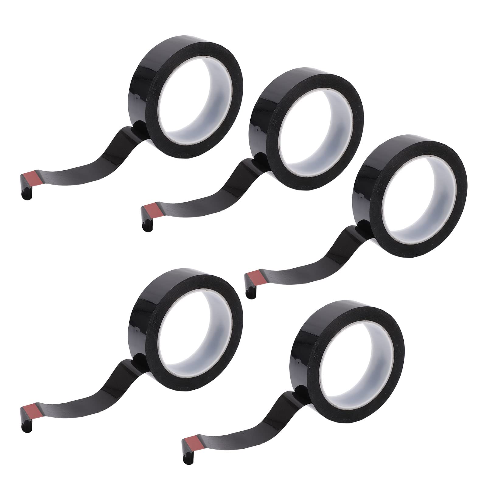 High Temp Black Polyester Film Tape - 5Pcs for Wiring Harness & Auto Electrical Protection