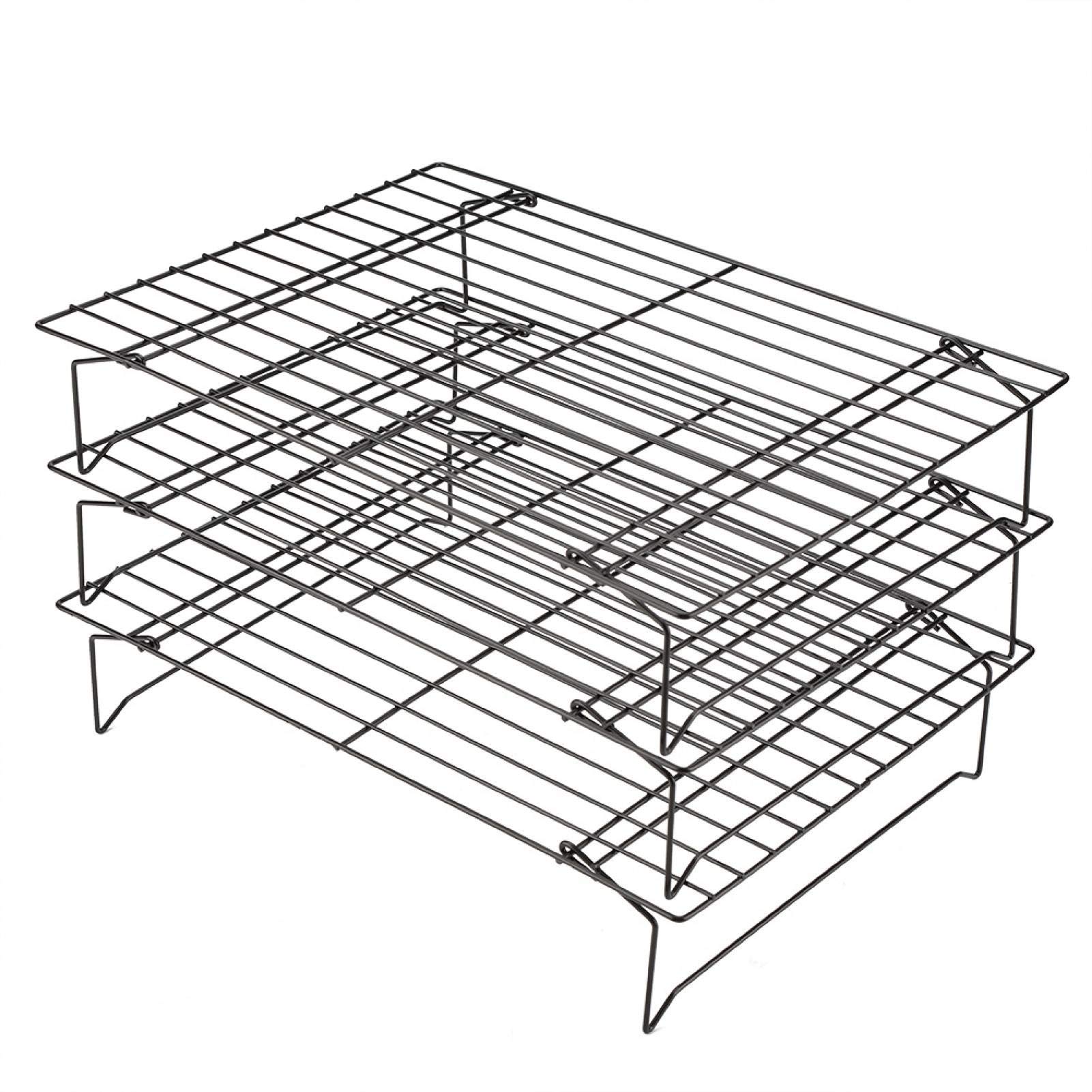 Premium Nonstick Cooling Rack for Baking - Heavy Duty Stainless Steel Wire Grid for Even Cooling of Cakes, Cookies, Bread - Safe & Non-Toxic - Perfect for Home Bakers, Holiday Baking, and Professional Kitchen Use