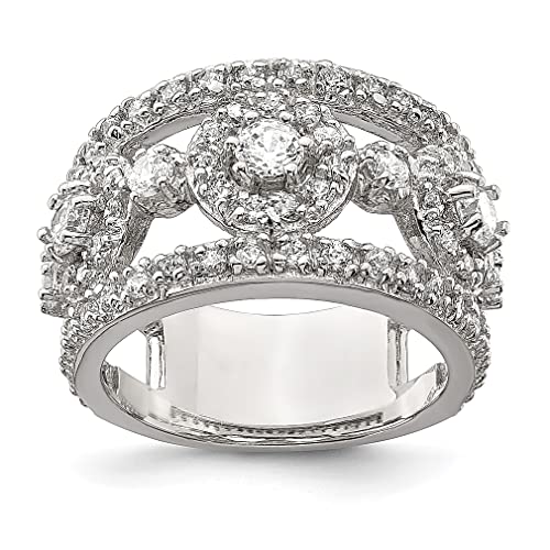 925 Sterling Silver Cubic Zirconia Ring for Women - Elegant CZ Engagement & Promise Ring - Perfect Gift for Her (Anniversary, Birthday, Valentine's Day)