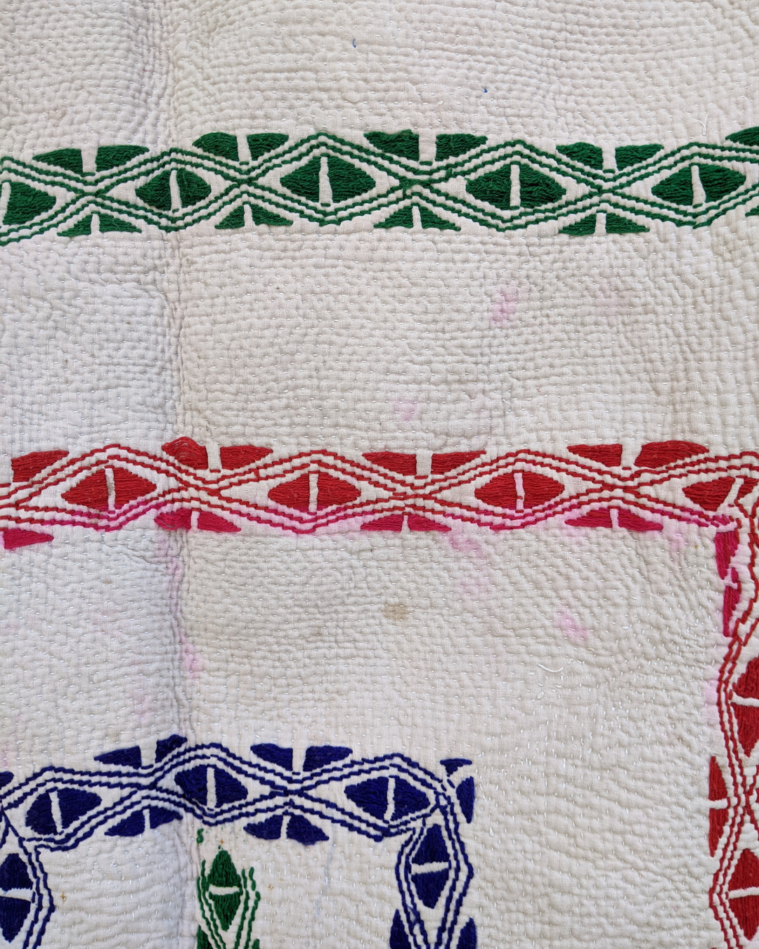 Premium Heavyweight Kantha Quilt No. 769 - Handmade Cotton Patchwork Bedspread for Cozy Home Decor, Winter Warmth & Bohemian Style Bedroom