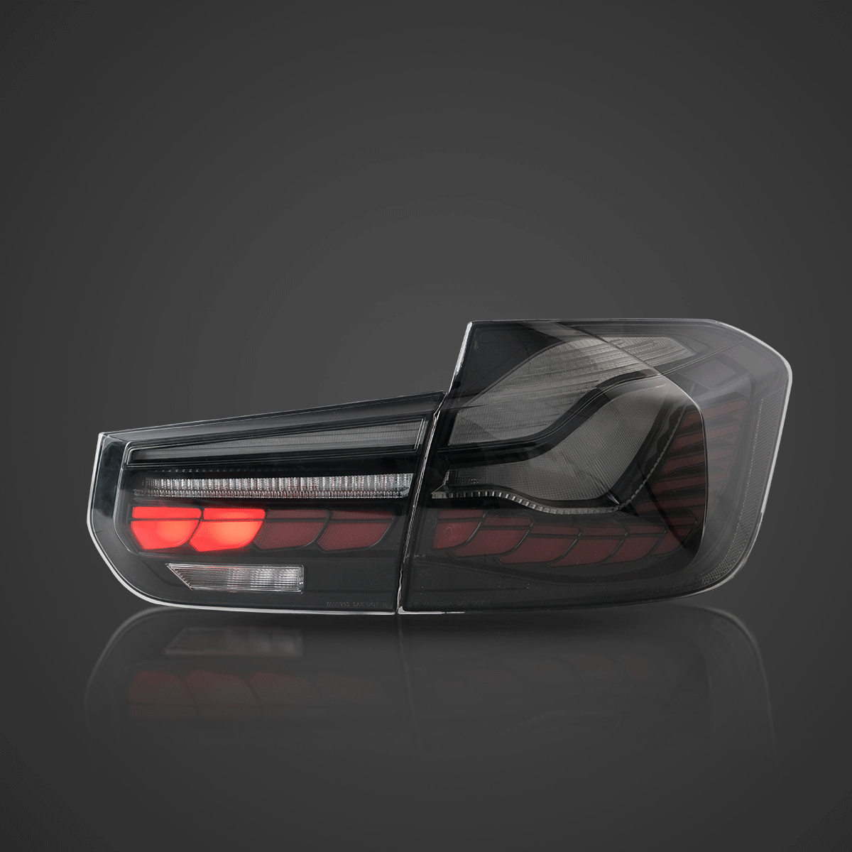 GTS Style LED Tail Lights Assembly with Dynamic Welcome Light for 2012-2019 BMW 3 Series 6th Gen (F30 F35 F80) - Upgrade Your BMW's Rear Lighting for Enhanced Style and Safety at Night