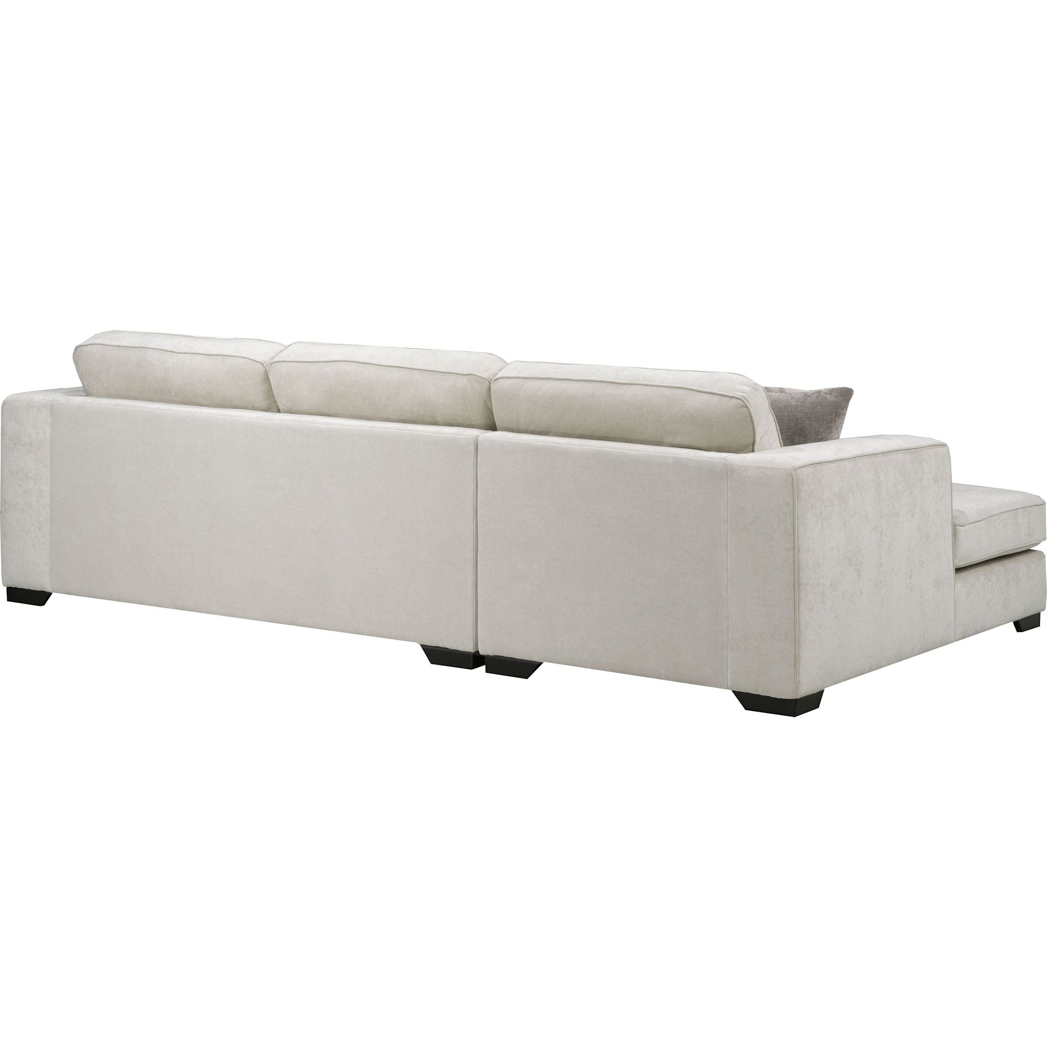 Amber 2-Piece Sectional Sofa with Chaise Lounge in Cream | Modern L-Shaped Living Room Furniture for Small Spaces | Perfect for Apartments, Condos & Family Gatherings