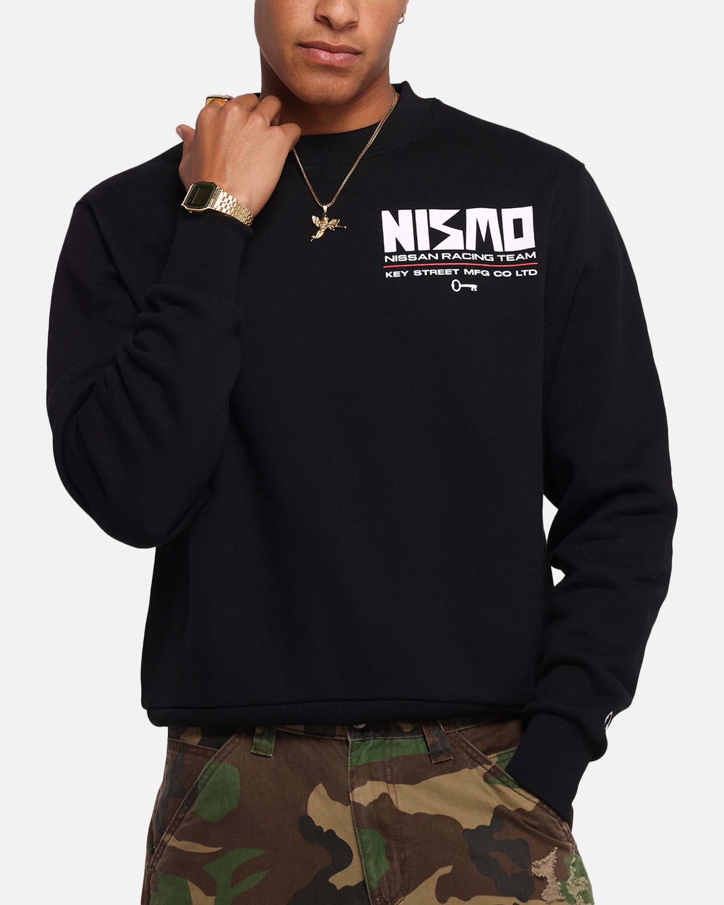 Nissan Nismo Classic Crewneck Sweatshirt - Black Vintage Unisex Pullover for Men & Women - Perfect for Casual Wear, Street Style & Car Enthusiasts
