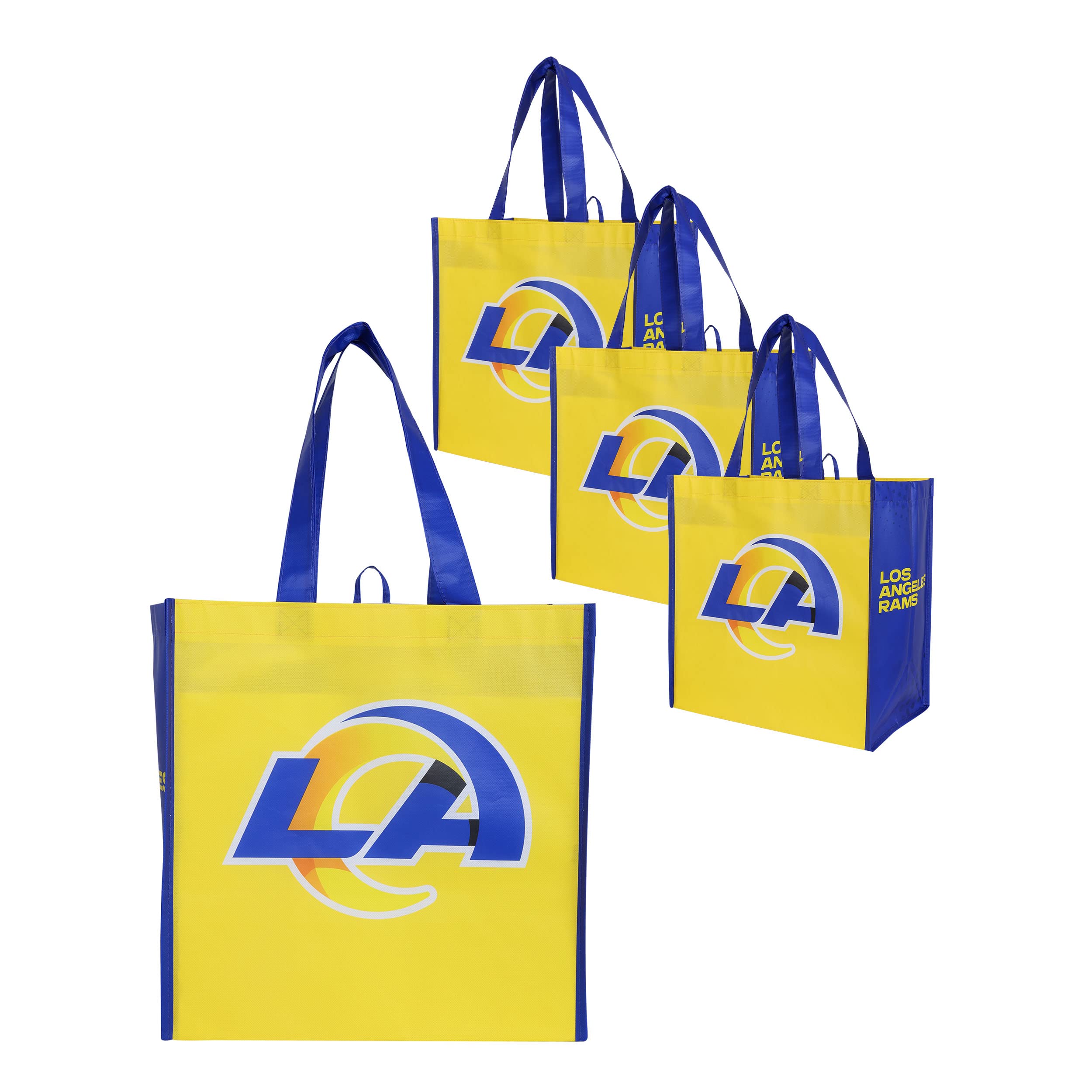 FOCO NFL Team Logo Reusable Grocery Shopping Bags - Eco-Friendly Foldable Tote Bags for Groceries, Beach, Picnics & Shopping - Officially Licensed NFL Merchandise