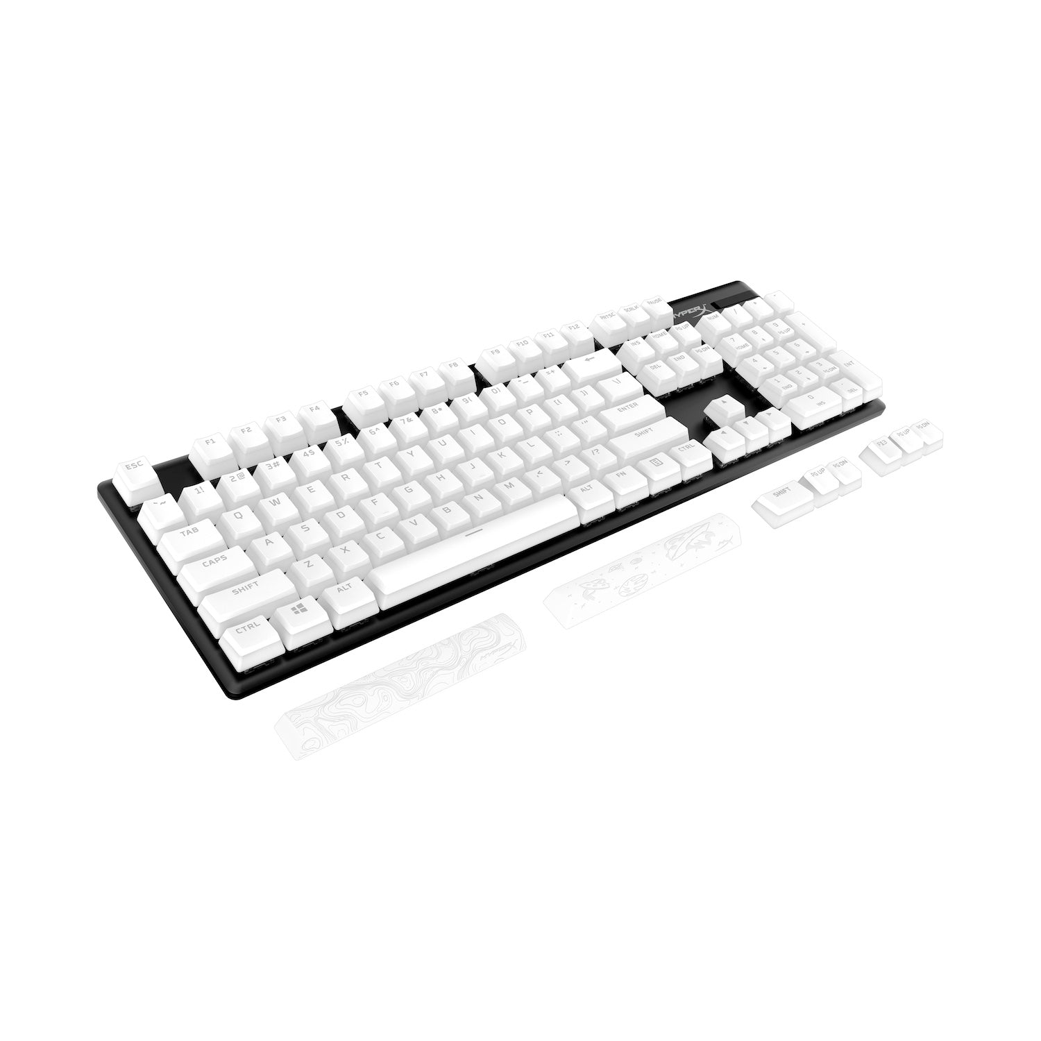 HyperX Pudding Keycaps 2 - Full 104/105 Key Set - PBT Double-Shot Keycaps for Mechanical Keyboards - Perfect for Gaming, Typing & Custom PC Builds