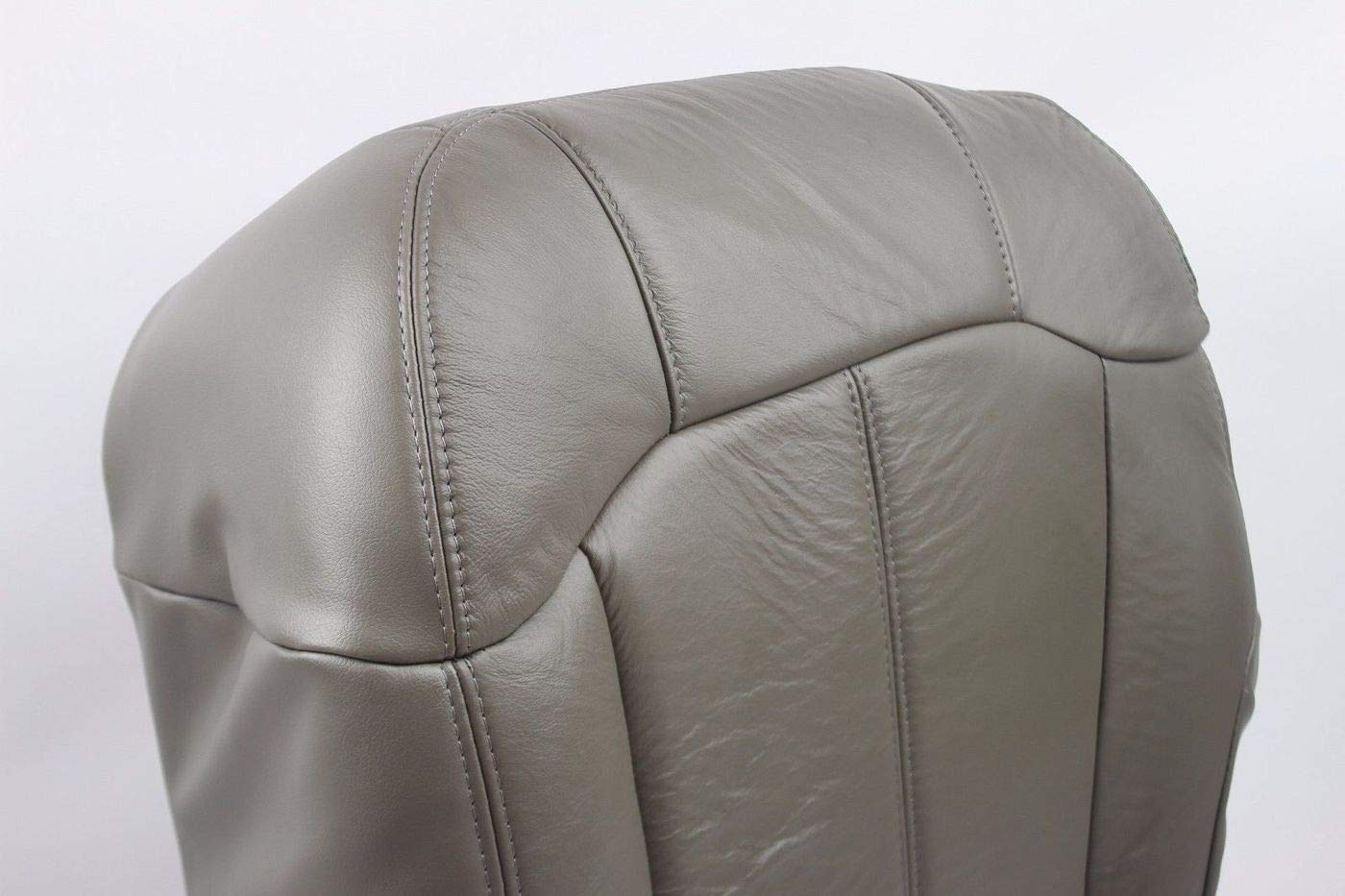2000-2002 Chevy Suburban Tahoe Replacement Synthetic Leather Seat Cover - Passenger Bottom Light Pewter Gray - Durable Vinyl Car Seat Covers for Comfort & Protection - Perfect for Daily Commute, Road Trips and Family Adventures