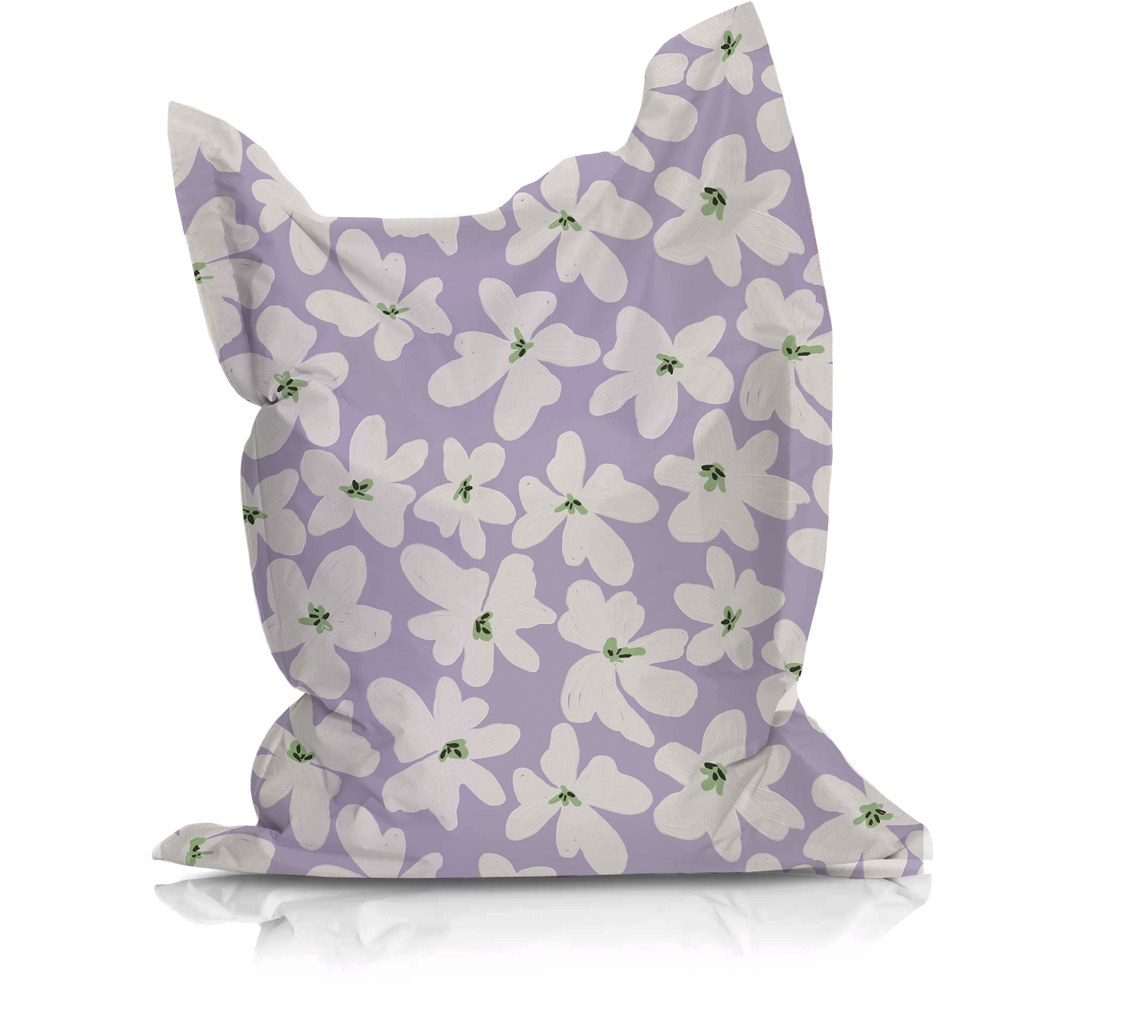 Stylish Bold Flowers Bean Bag Chair - Comfortable & Trendy Home Decor for Living Room, Bedroom, or Kids Play Area