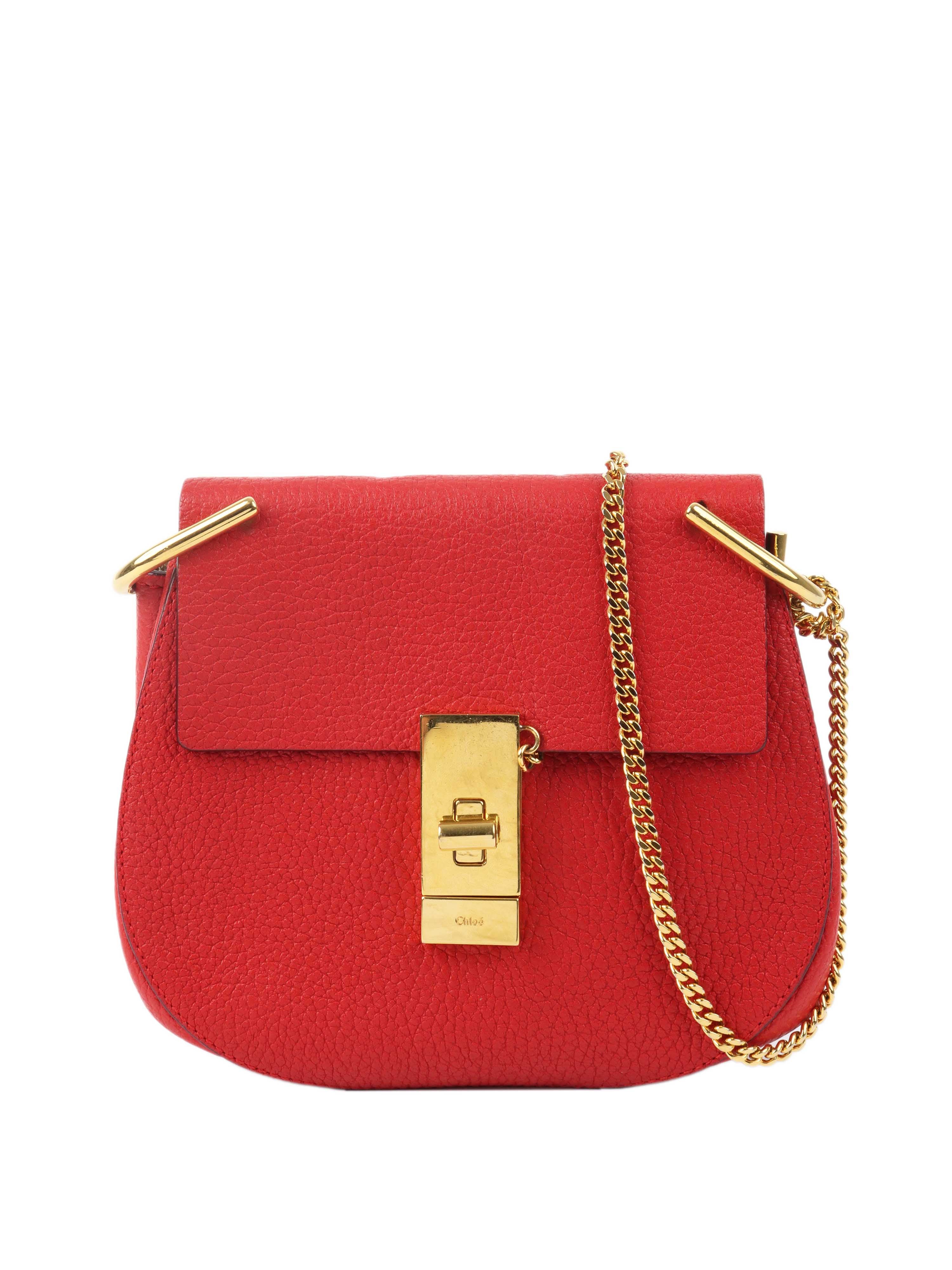 Chloe Red Leather Shoulder Bag for Women - Fashionable Crossbody Purse for Work, Travel & Evening Out