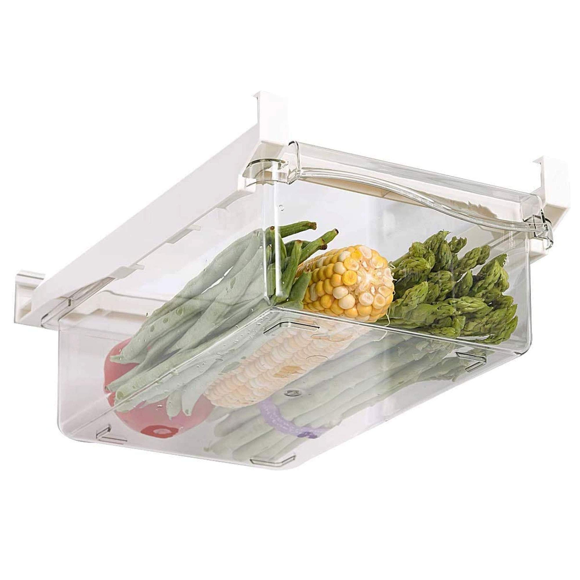 Refrigerator Storage Drawers - Egg & Food Organizer for Fridge Shelves Under 0.6