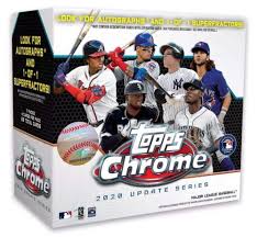 2020 Topps Chrome Baseball Update Series Mega Box - 24 Packs, 288 Cards - Collectible Trading Cards for Baseball Fans - Perfect for Collectors, Gifts, and Fantasy Sports Enthusiasts