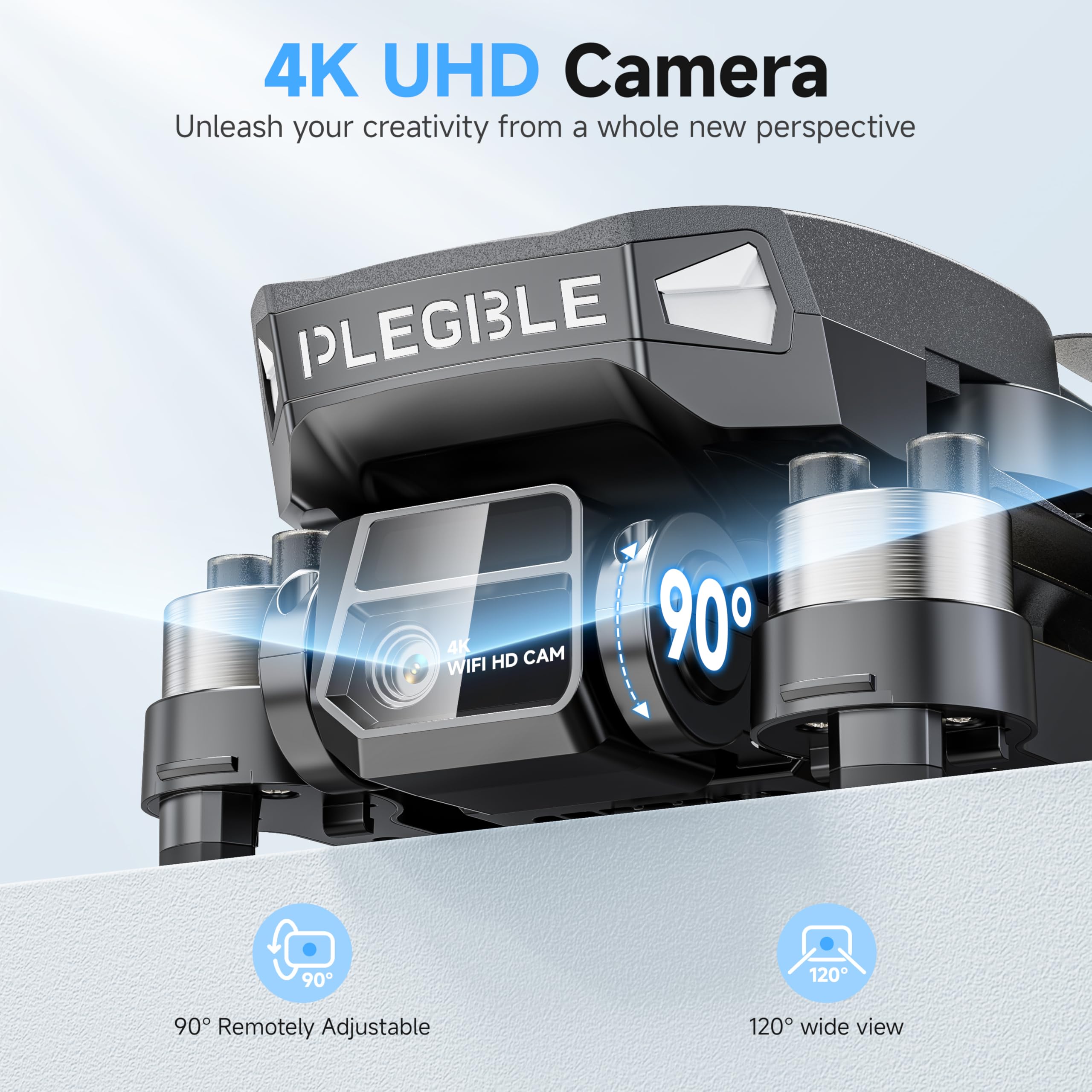4K FPV Foldable RC Drone with Brushless Motor - 45 Mins Flight Time, 3 Batteries & Beyond-Range Alert - Best Camera Drone for Adults, Kids & Beginners - Perfect for Aerial Photography, Outdoor Adventures & Gifts for Men & Boys