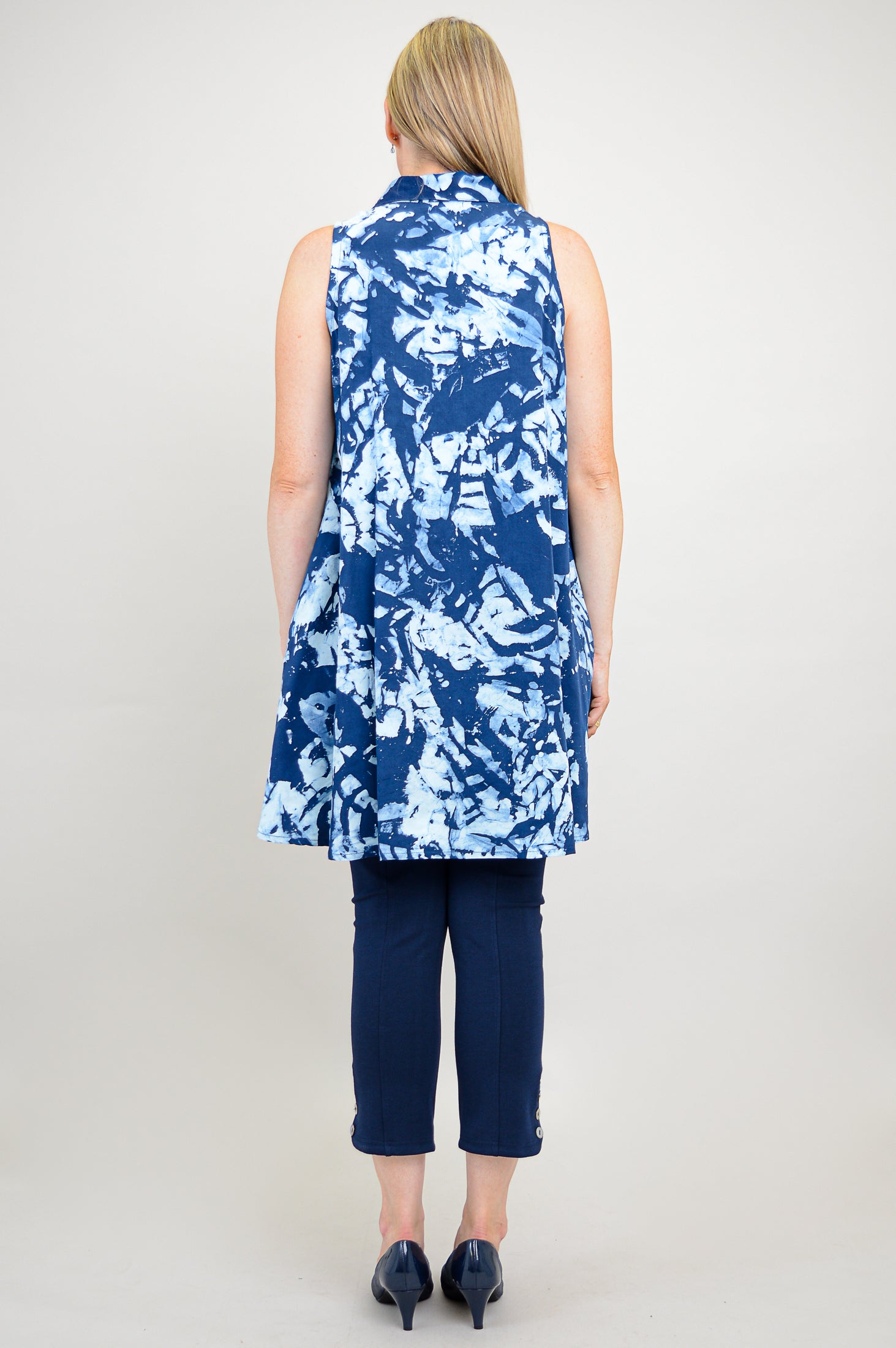 Cissy Tank Top for Women - Soft & Comfortable Tsunami Indigo Blue Casual Shirt - Perfect for Summer, Beach, and Everyday Wear
