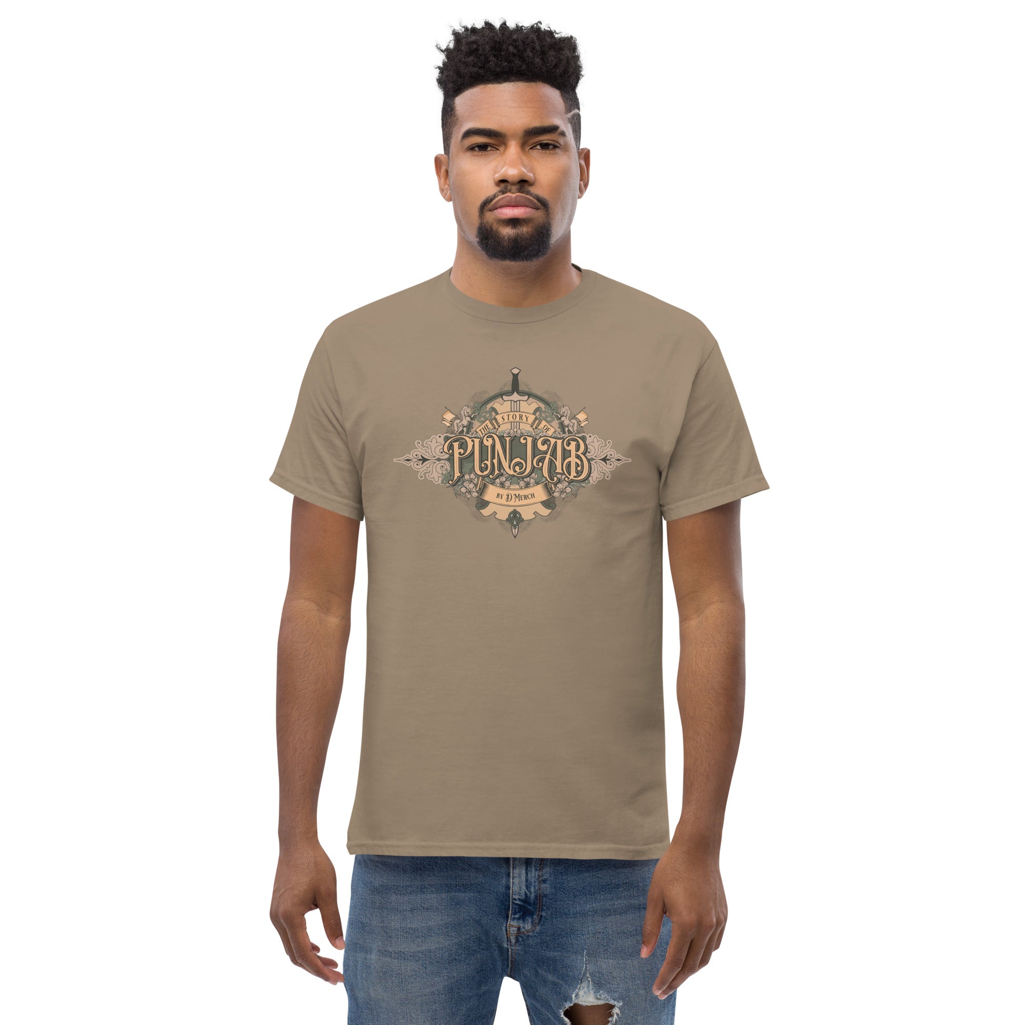 Story of Punjab Men's Classic Cotton T-Shirt | Comfortable Casual Wear for Everyday Outfits | Perfect for Street Style, Weekend Outings & Travel