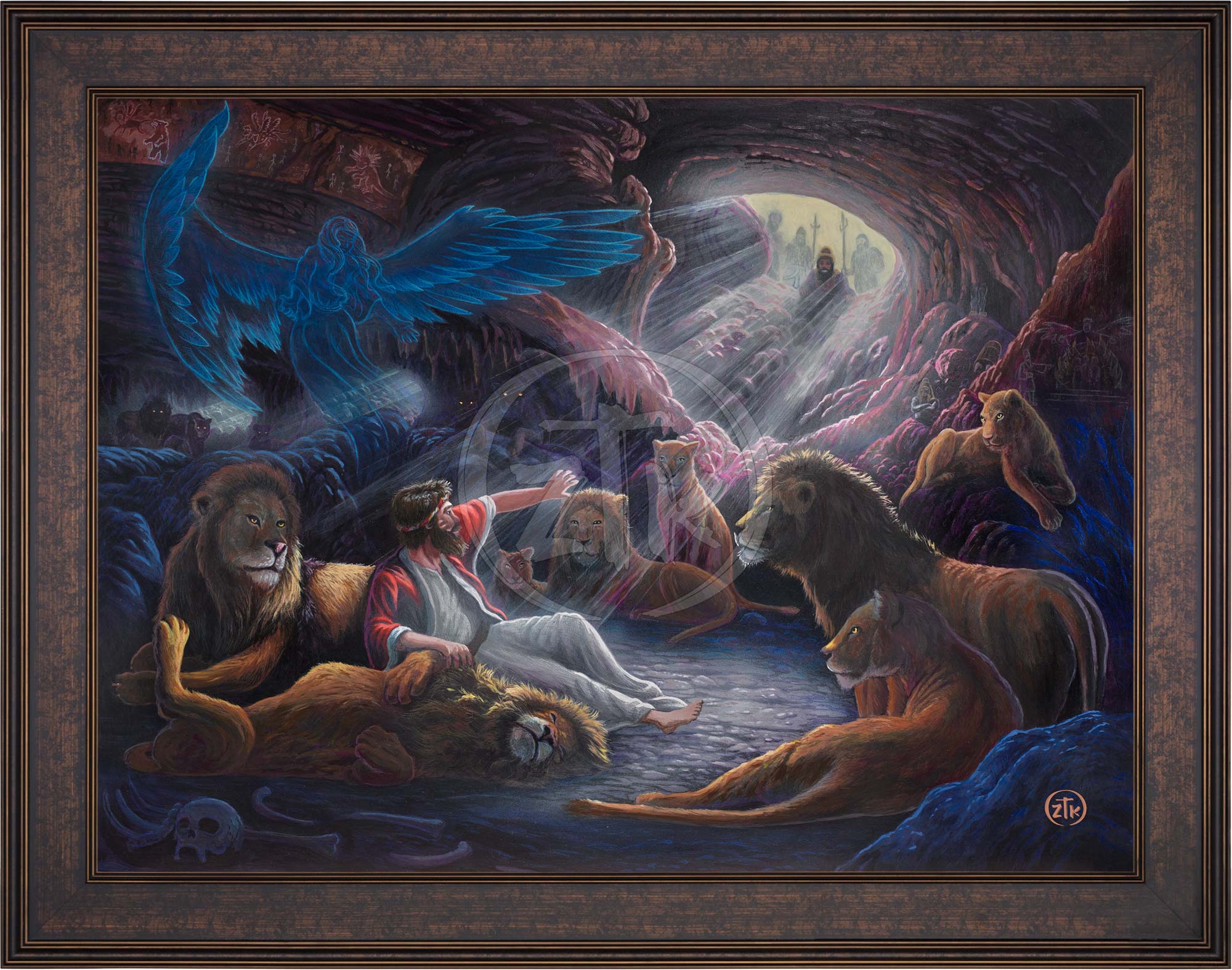 Daniel in the Lion's Den Limited Edition Canvas Wall Art - Biblical Story Painting for Home Decor, Church, Office & Gift