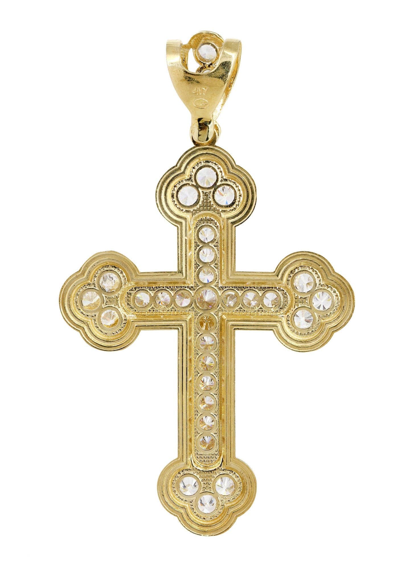 10K Gold Cross Pendant for Women & Men - 13 Grams Religious Jewelry for Baptism, First Communion & Everyday Wear