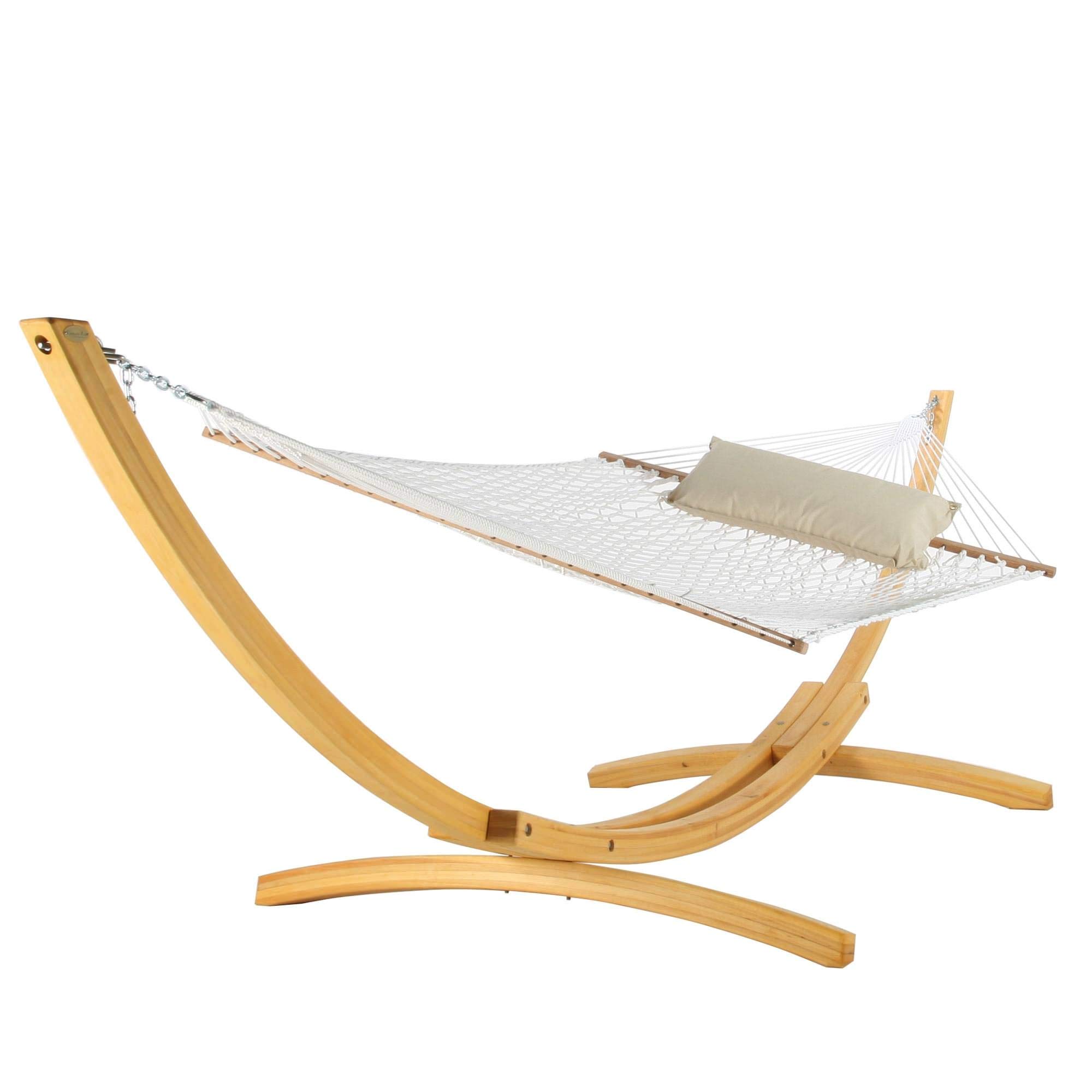 Hatteras Hammocks 15 ft. Cypress Wood Hammock Stand - 4-Ply Roman Arc Design, 450 lb Capacity, Rust-Resistant Hardware - Award-Winning Handcrafted Outdoor Furniture for Patio, Backyard & Beach Relaxation