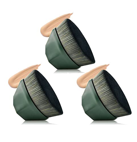 Professional Kabuki Makeup Brush - Flat Top Foundation Brush for Liquid, Cream & Powder - Perfect for Flawless Blending