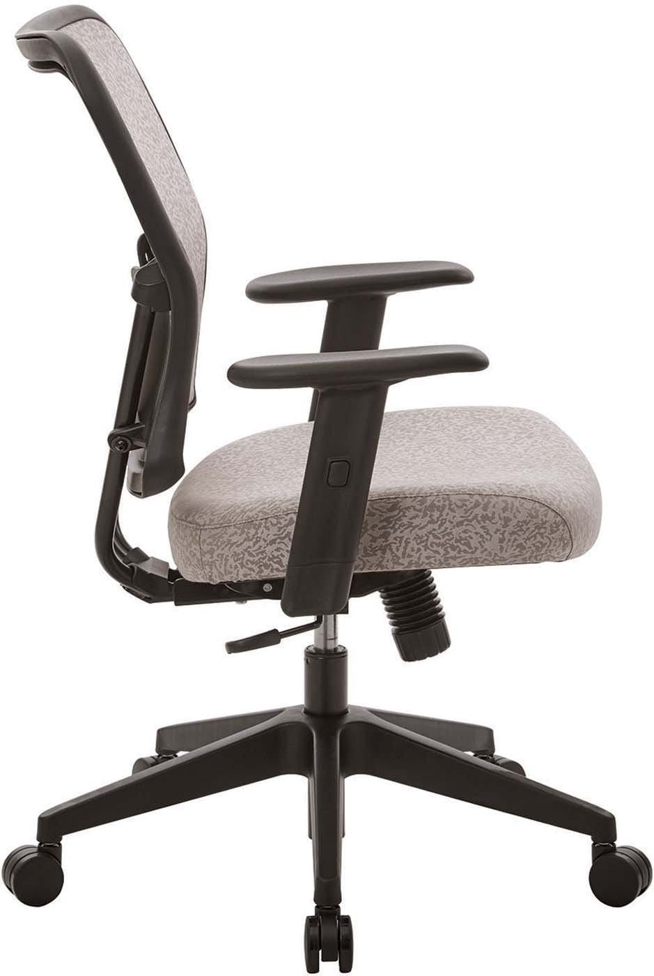 Premium Latte Fabric 2-in-1 Height Adjustable Office Chair with Lumbar Support - Ergonomic Desk Chair for Home & Office Workspace, Gaming, and Study