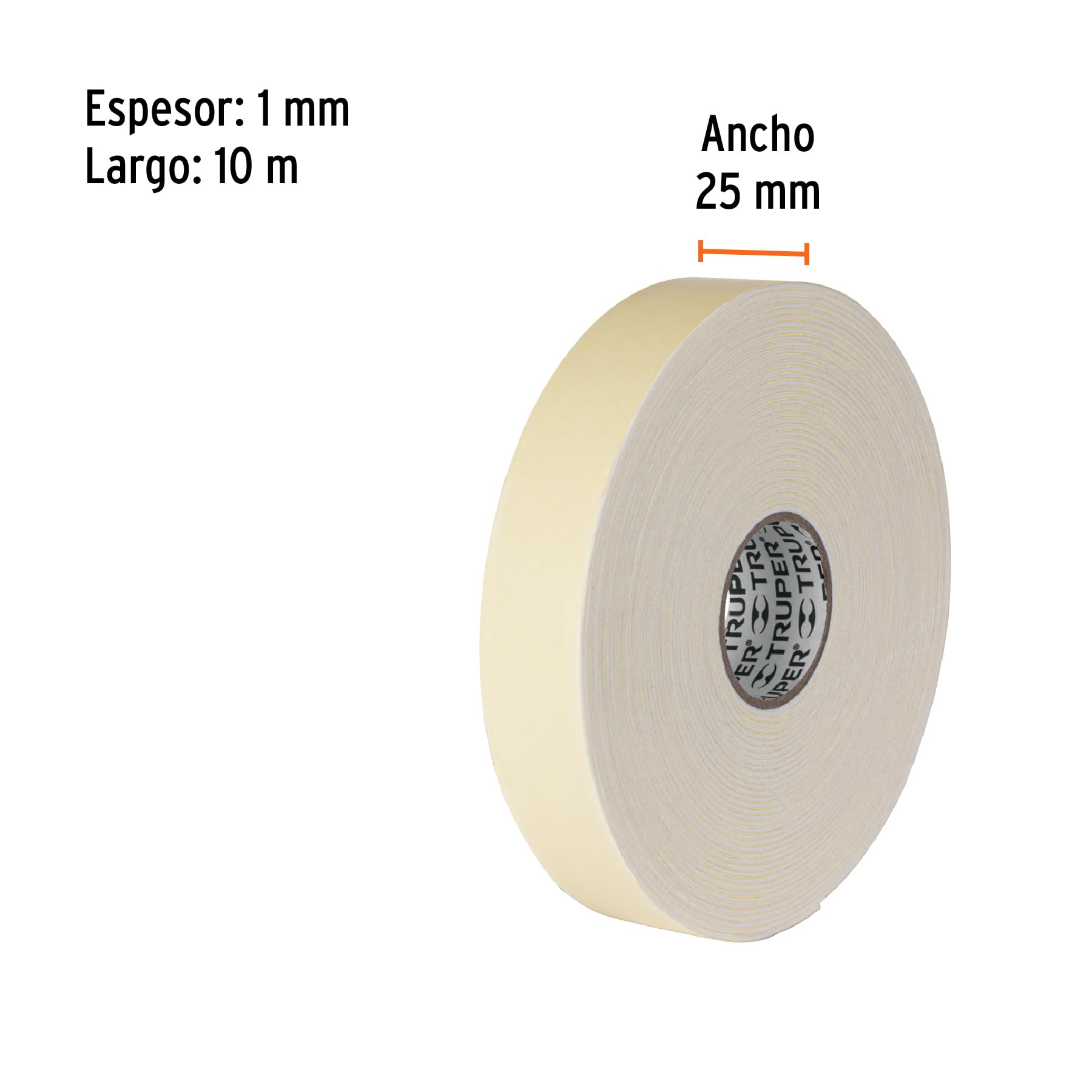 Strong Double Sided Tape 25mm x 10m (1 inch x 33ft) - Heavy Duty Adhesive for Home, Office & DIY Projects - Mounting Photos, Hanging Decor, Securing Carpets & Crafts