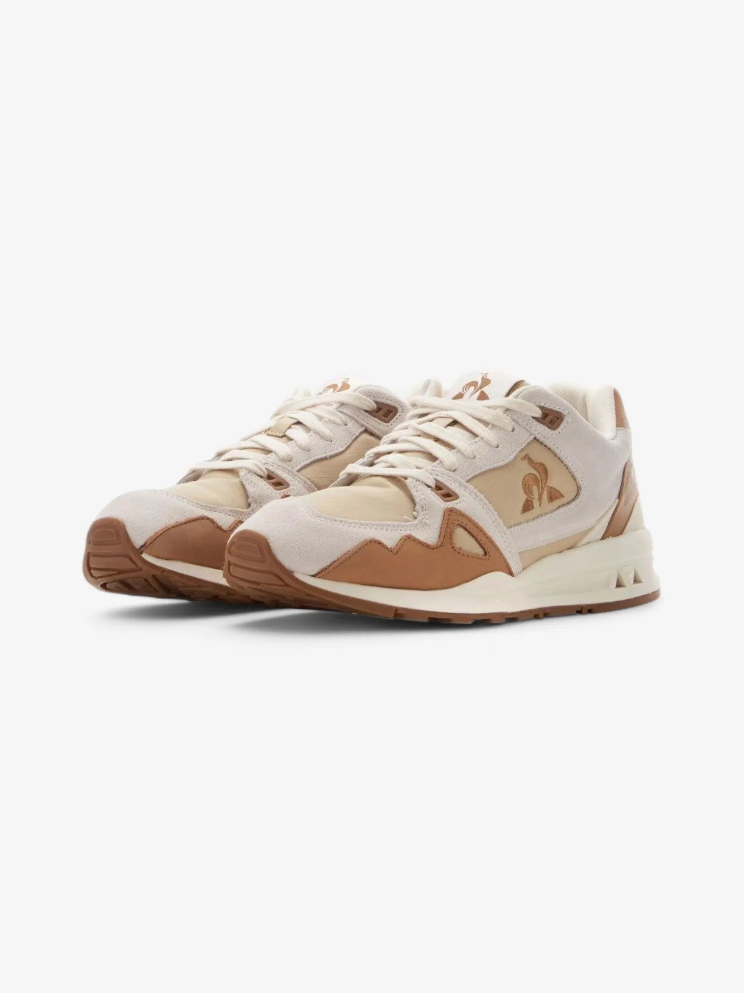 Le Coq Sportif R1000 Ripstop Sneakers - Beige & Brown Men's Running Shoes for Jogging, Gym & Casual Wear