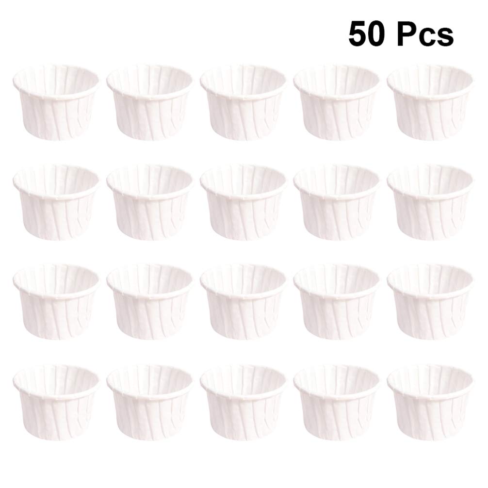 NUOBESTY 50-Pack Baking Paper Cups - Disposable Cupcake Liners for Muffins, Pastries, Desserts & Yogurt | Eco-Friendly Ramekins for Home Baking, Party Treats & Cafe Use