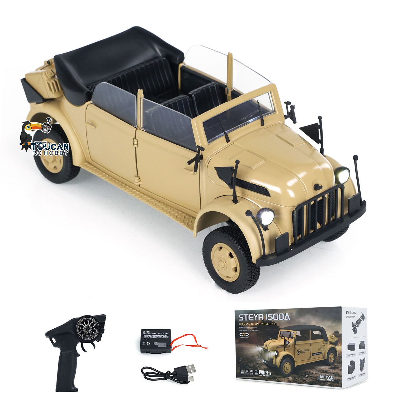 1/18 HG4 51 4x4 RC Command Vehicles - 4WD Off-Road Remote Control Car with Sound, Light & Smoke - Upgraded ESC Servo Motor for Crawling & Racing - Perfect for Outdoor Adventure & Backyard Play